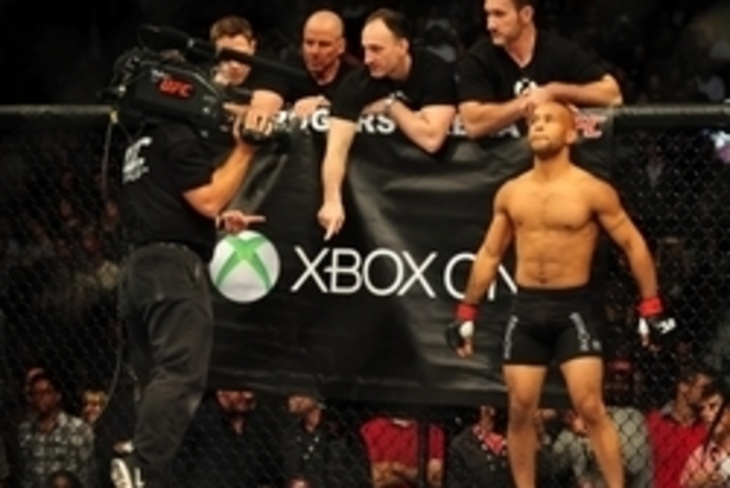 Jun 14, 2014; Vancouver, British Columbia, Canada; Demetrious Johnson (red) before his fight against Ali Bagautinov (blue) in the Flyweight Title bout at UFC 174 at Rogers Arena. Mandatory Credit: Anne-Marie Sorvin-USA TODAY Sports