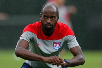 SAO PAULO, BRAZIL - JUNE 10:  DaMarcus Beasley of the United States works during their training session at Sao Paulo FC on June 10, 2014 in Sao Paulo, Brazil.  (Photo by Kevin C. Cox/Getty Images)
