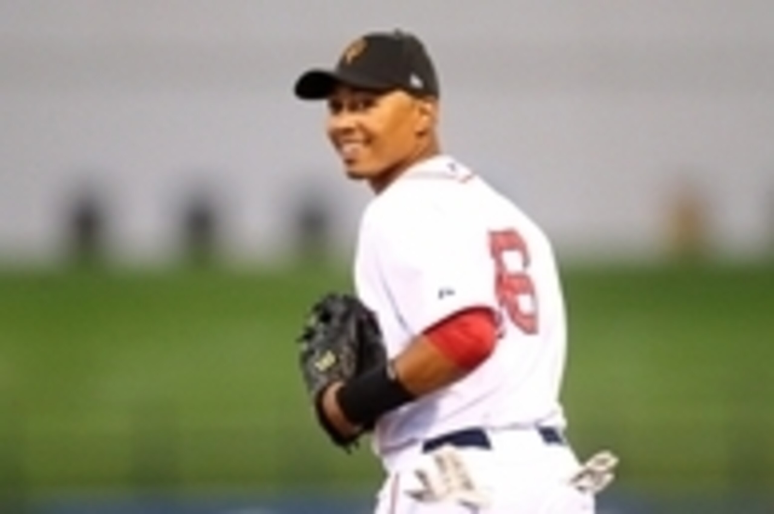 Nov 2, 2013; Surprise, AZ, USA; Boston Red Sox infielder Mookie Betts against the East during the Fall Stars Game at Surprise Stadium. Mandatory Credit: Mark J. Rebilas-USA TODAY Sports