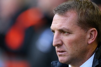 LIVERPOOL, ENGLAND - NOVEMBER 23:  Liverpool Manager Brendan Rodgers looks on prior to the Barclays Premier League match between Everton and Liverpool at Goodison Park on November 23, 2013 in Liverpool, England.  (Photo by Alex Livesey/Getty Images)