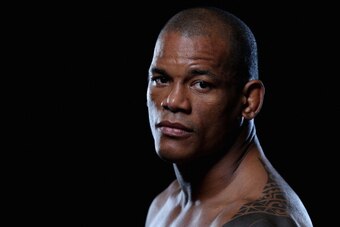 BRISBANE, AUSTRALIA - DECEMBER 06:  Hector Lombard poses during a UFC portrait session on December 6, 2013 in Brisbane, Australia.  (Photo by Chris Hyde/Getty Images)