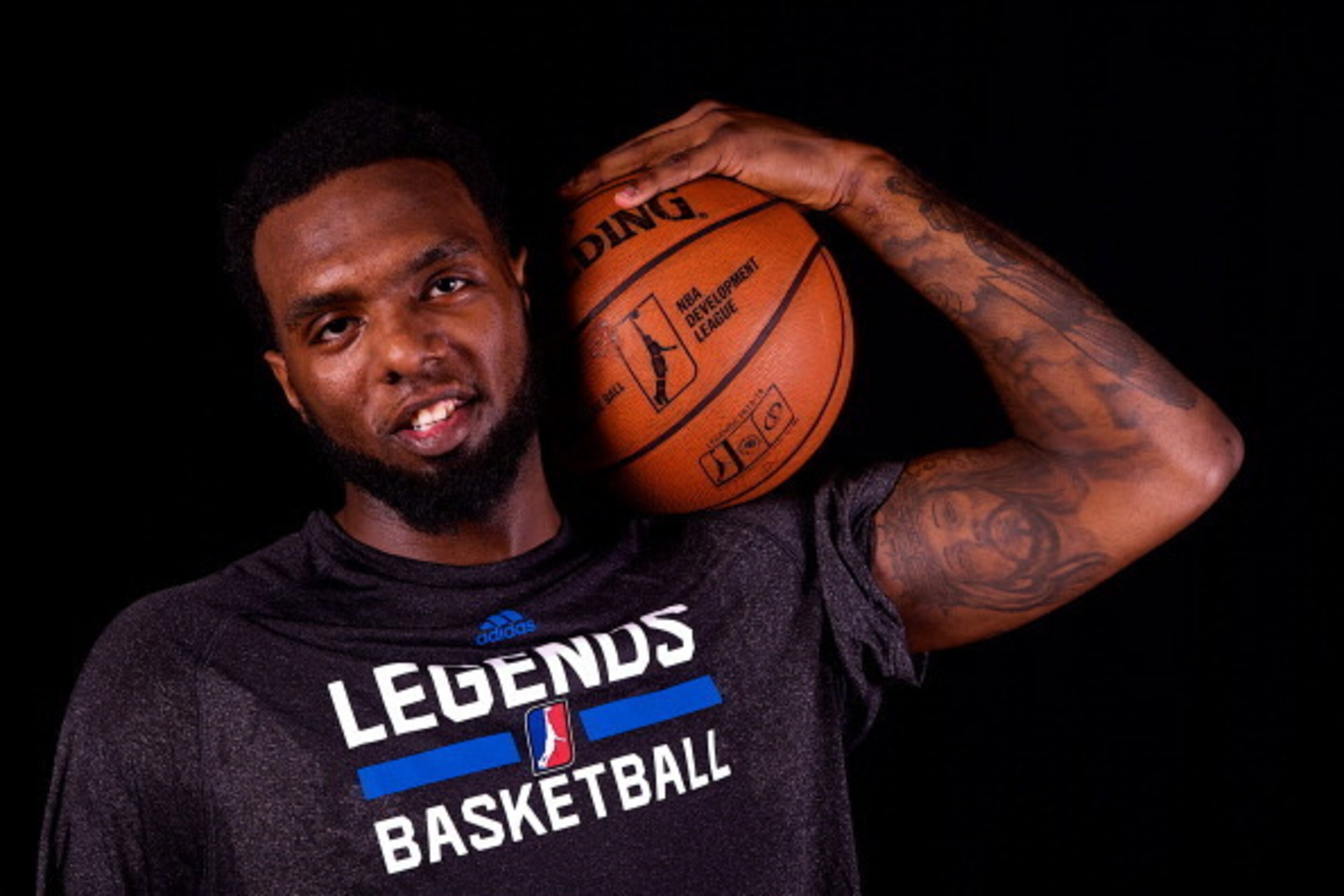 FRISCO, TX - JANUARY 18: P.J. Hairston #21 of the Texas Legends poses for a photo before the game against the Austin Toros on January 18, 2014 at Dr. Pepper Arena in Frisco, Texas. NOTE TO USER: User expressly acknowledges and agrees that, by downloading 