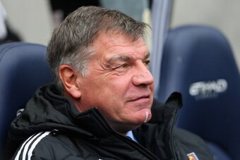 MANCHESTER, ENGLAND - MAY 11:  West Ham United Manager Sam Allardyce looks on prior to the Barclays Premier League match between Manchester City and West Ham United at the Etihad Stadium on May 11, 2014 in Manchester, England.  (Photo by Alex Livesey/Gett