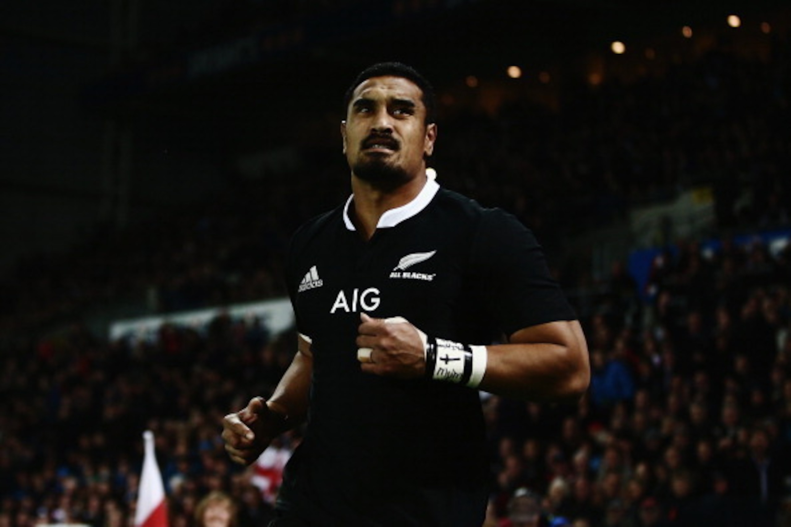 DUNEDIN, NEW ZEALAND - JUNE 14:  Jerome Kaino of the All Blacks runs out ahead of the International Test Match between the New Zealand All Blacks and England at Forsyth Barr Stadium on June 14, 2014 in Dunedin, New Zealand.  (Photo by Hannah Peters/Getty 