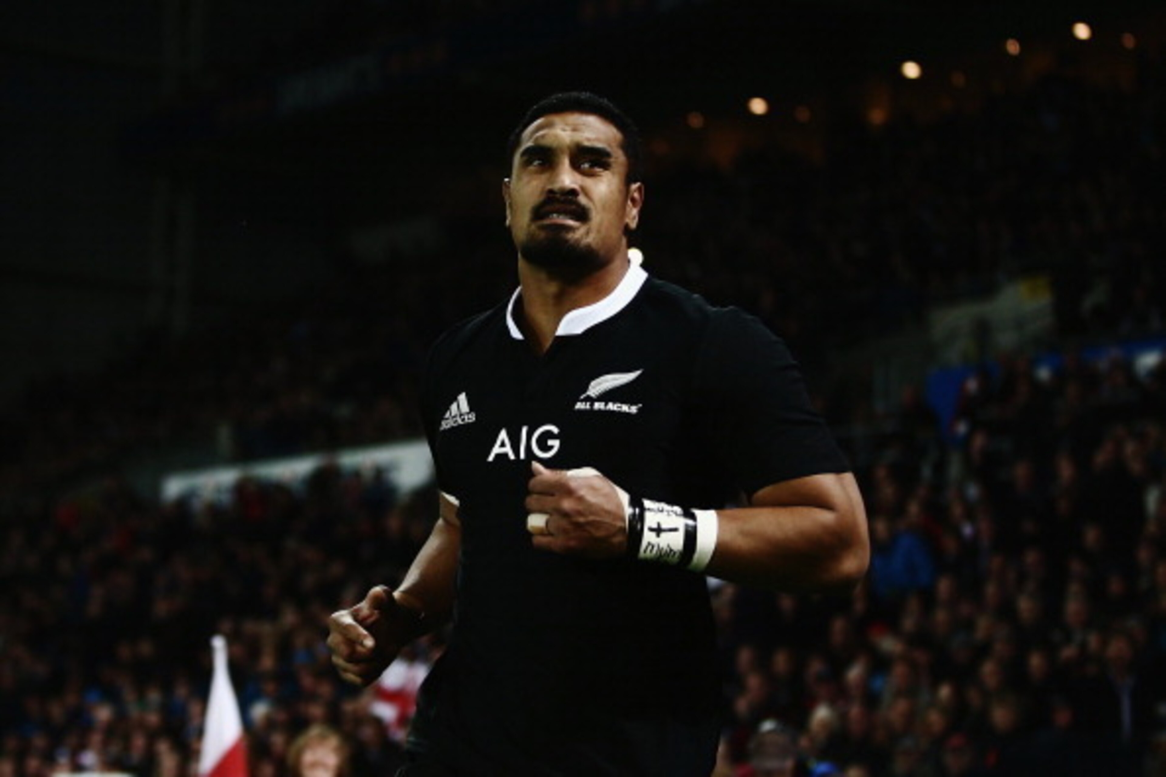 DUNEDIN, NEW ZEALAND - JUNE 14:  Jerome Kaino of the All Blacks runs out ahead of the International Test Match between the New Zealand All Blacks and England at Forsyth Barr Stadium on June 14, 2014 in Dunedin, New Zealand.  (Photo by Hannah Peters/Getty 