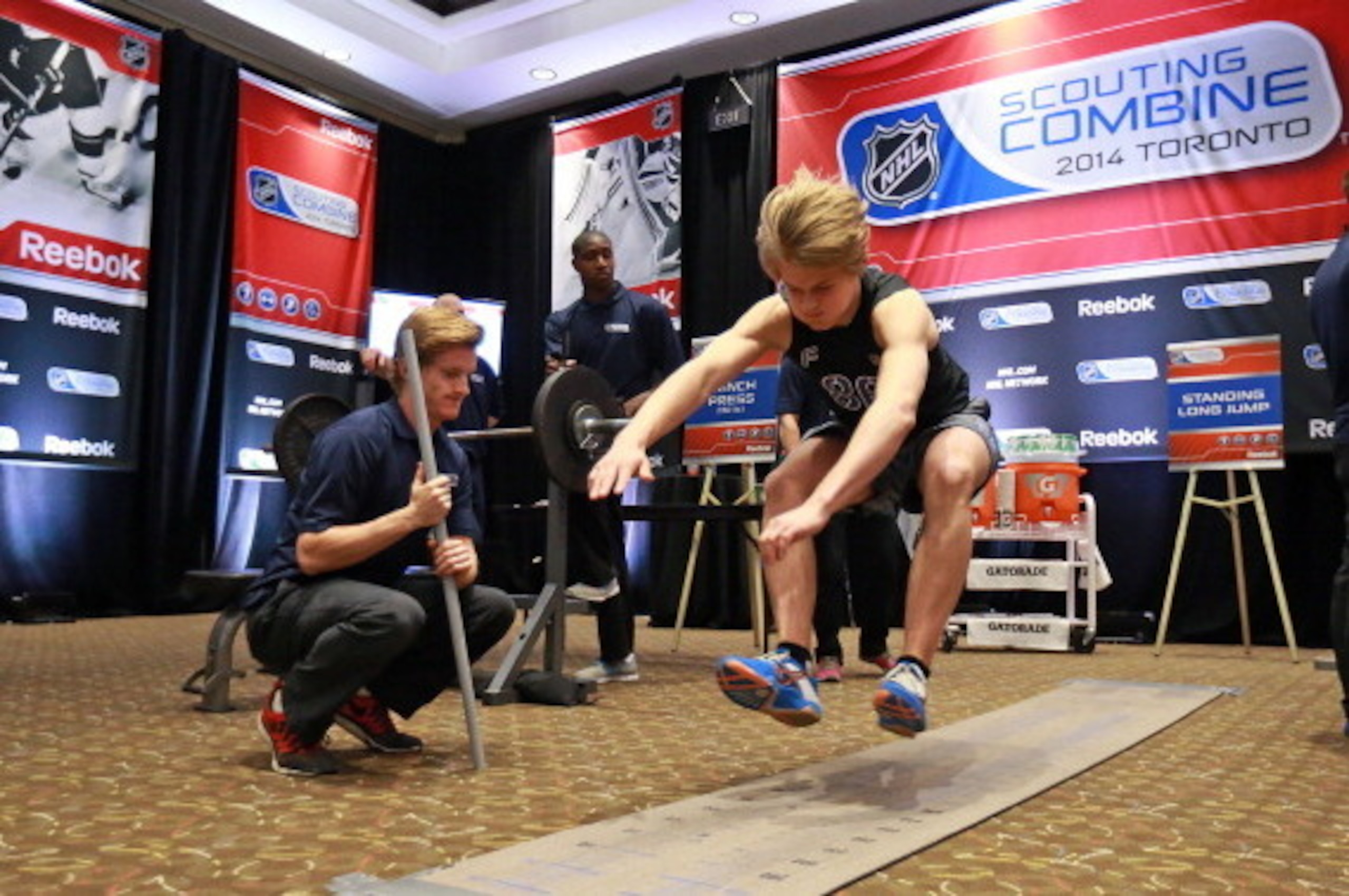 TORONTO, CANADA - MAY 31:  Prospect William Nylander takes part in testing during the NHL Combine May 31, 2014 at the International Centre in Mississauga, Ontario, Canada.  (Photo by Dave Sandford/Getty Images)