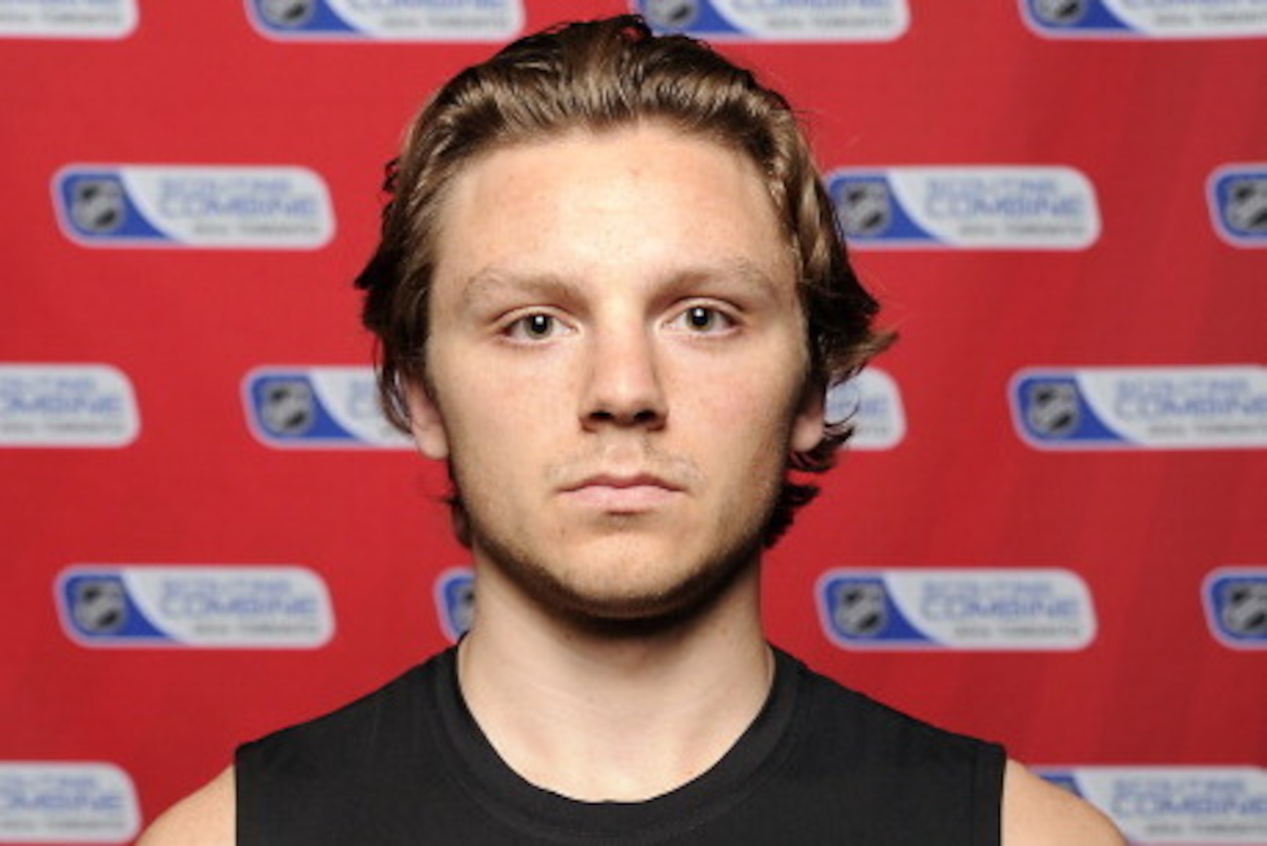 TORONTO, CANADA - MAY 29: Sam Reinhart poses for a head shot prior to testing at the NHL Combine May 29, 2014 at the Westin Bristol in Toronto, Ontario, Canada. (Photo by Graig Abel/NHLI via Getty Images)