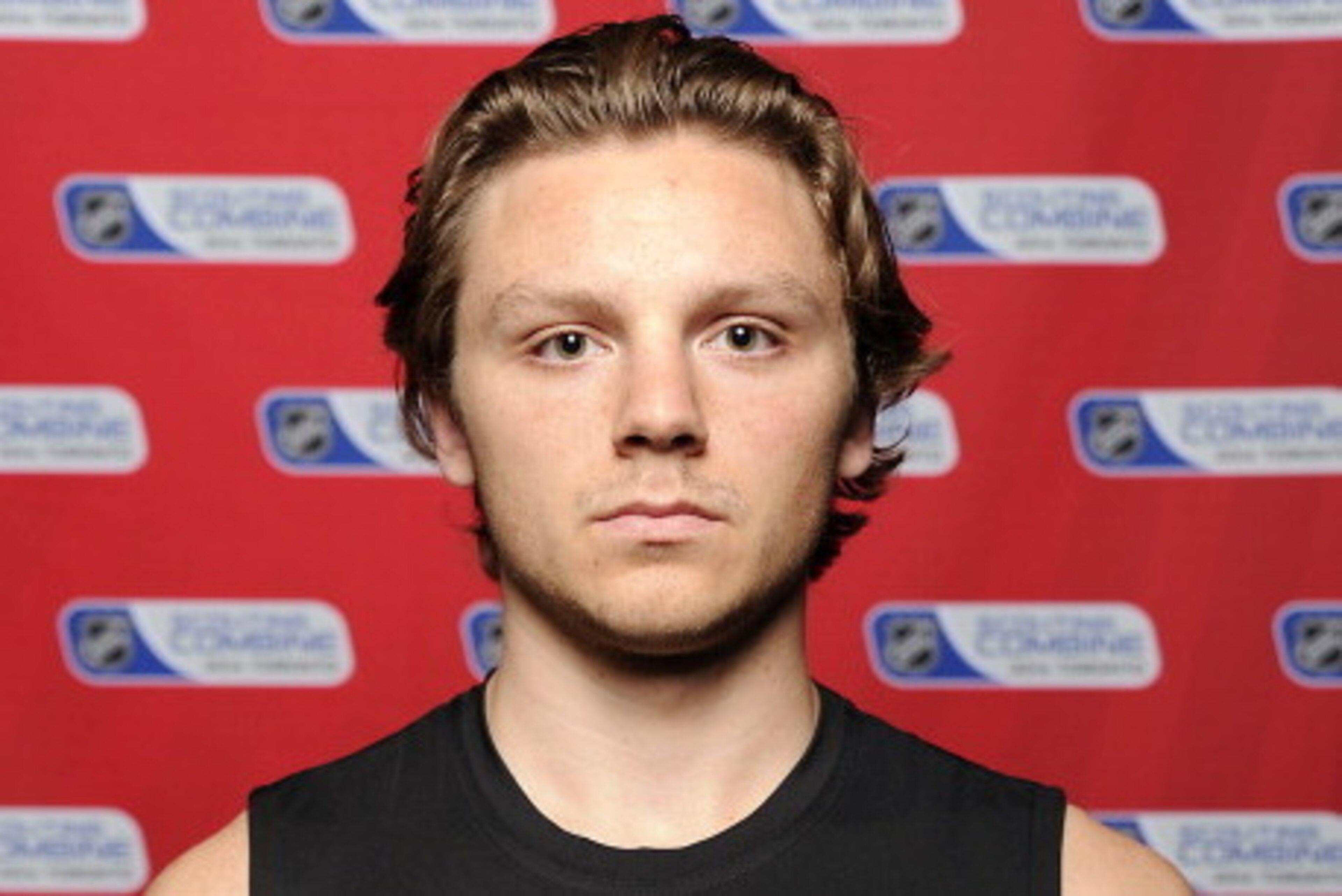 TORONTO, CANADA - MAY 29: Sam Reinhart poses for a head shot prior to testing at the NHL Combine May 29, 2014 at the Westin Bristol in Toronto, Ontario, Canada. (Photo by Graig Abel/NHLI via Getty Images)