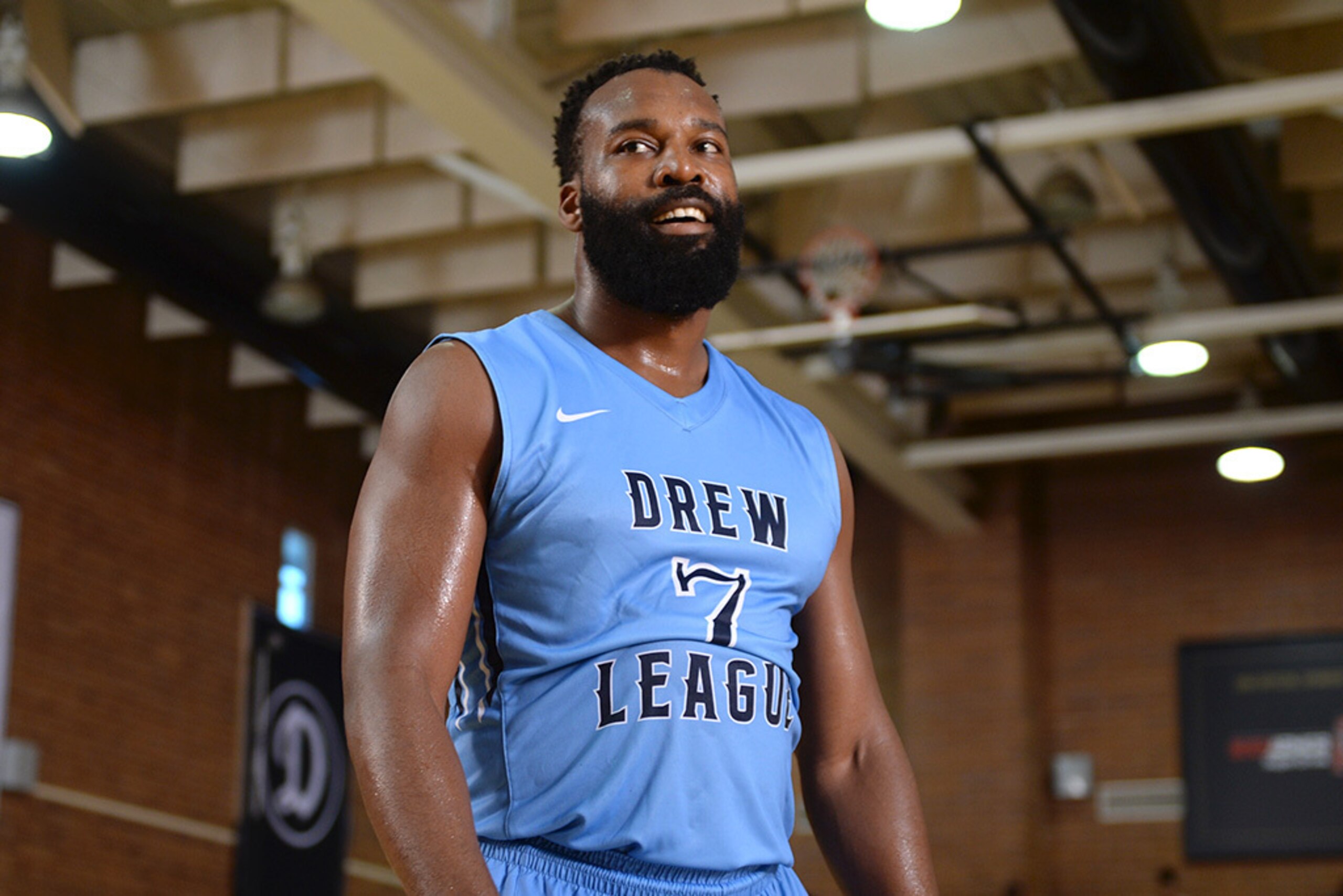 Baron Davis suits up at the Drew League (Drew League)