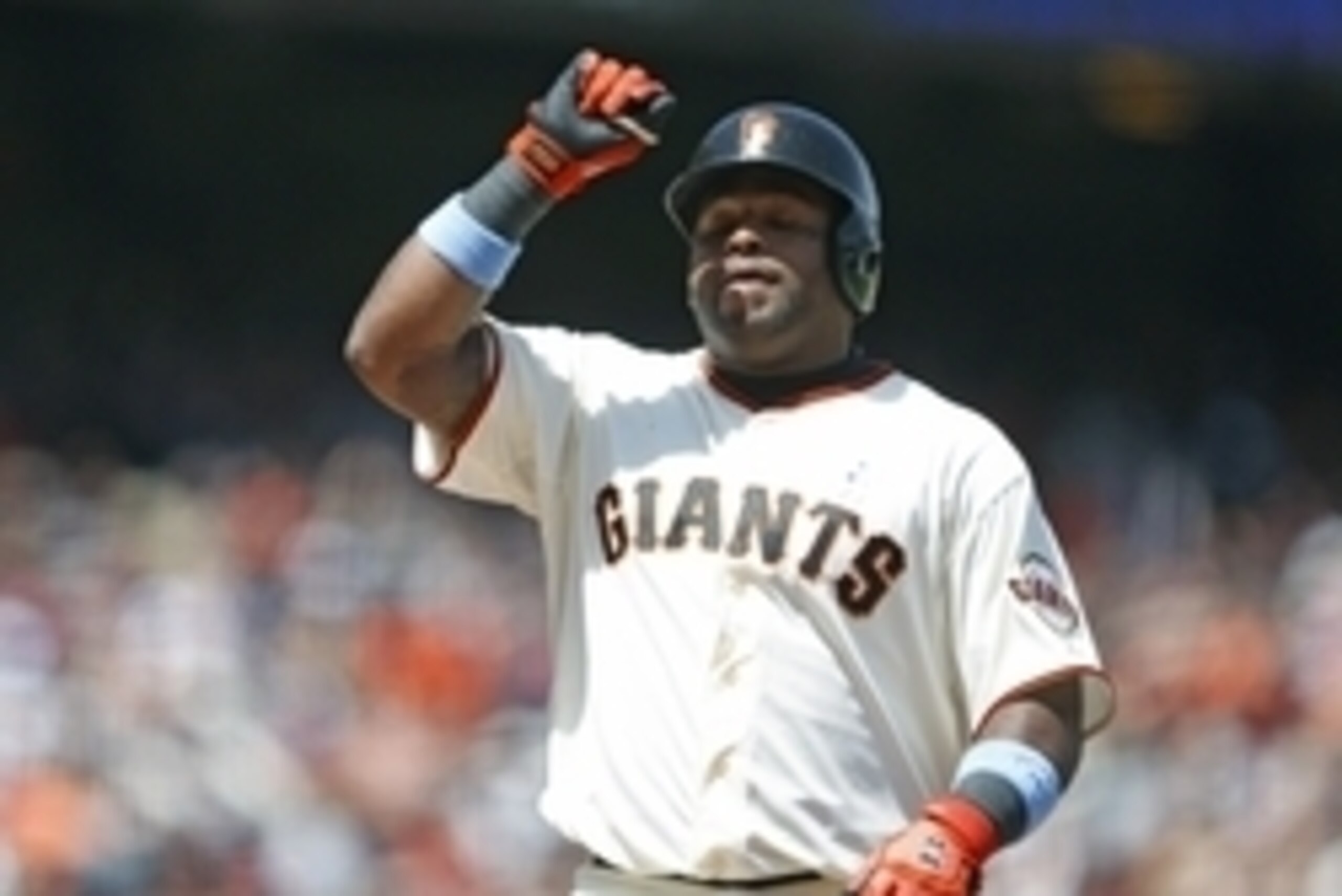 Jun 15, 2014; San Francisco, CA, USA; San Francisco Giants third baseman Pablo Sandoval (48) crosses the plate after hitting a home run during the fourth inning against the Colorado Rockies at AT&T Park. Mandatory Credit: Bob Stanton-USA TODAY Sports