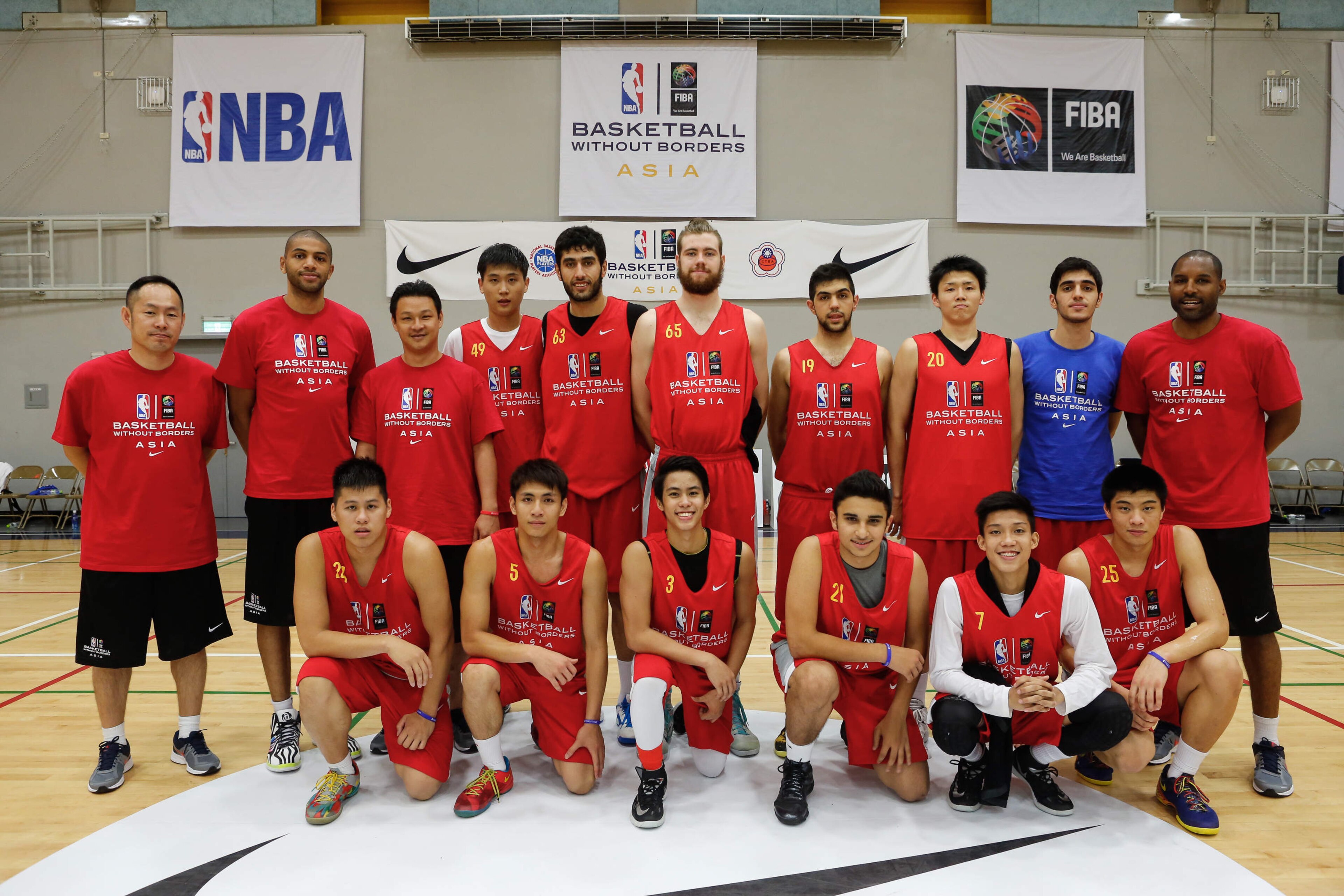 Batum (second from left) with some of the BWB campers.