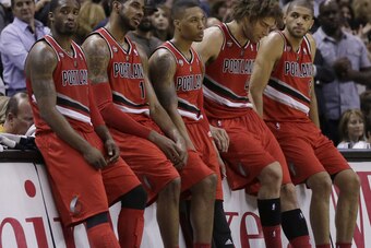 Batum (far right) and the Blazers' starting five, who fueled 54 wins this season, are all set to return.