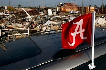 Alabama football was an important part of Tuscaloosa's recovery from the tornado.