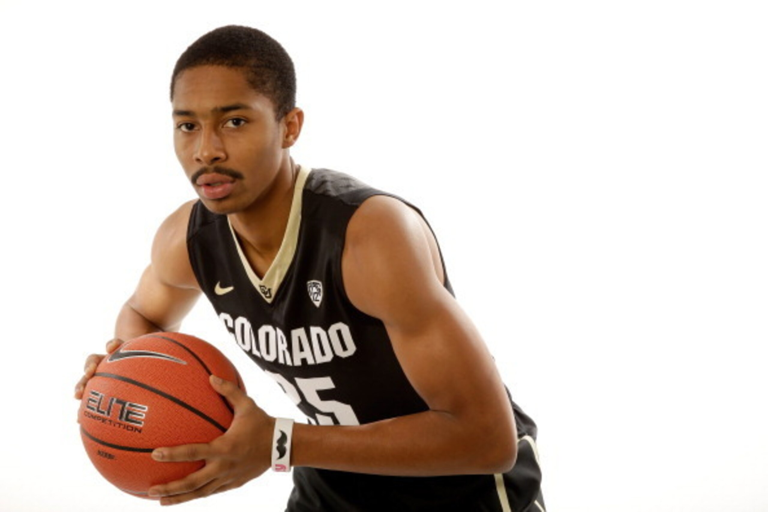SAN FRANCISCO, CA - OCTOBER 17:  Spencer Dinwiddie of Colorado poses for a portrait during the PAC-12 Men's Basketball Media Day on October 17, 2013 in San Francisco, California.  (Photo by Ezra Shaw/Getty Images)