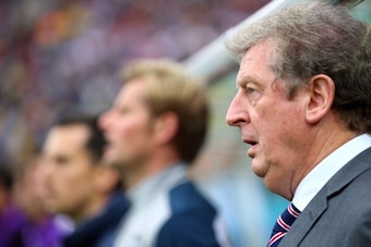 SAO PAULO, BRAZIL - JUNE 19:  England manager Roy Hodgson looks on during the 2014 FIFA World Cup Brazil Group D match between Uruguay and England at Arena de Sao Paulo on June 19, 2014 in Sao Paulo, Brazil.  (Photo by Jamie Squire/Getty Images)