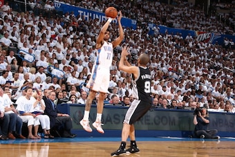 OKLAHOMA CITY, OK - May 31: Jeremy Lamb #11 of the Oklahoma City Thunder shoots the ball against the San Antonio Spurs in Game 6 of the Western Conference Finals during the 2014 NBA Playoffs at the Chesapeake Arena on May 31, 2014 in Oklahoma City, Oklaho