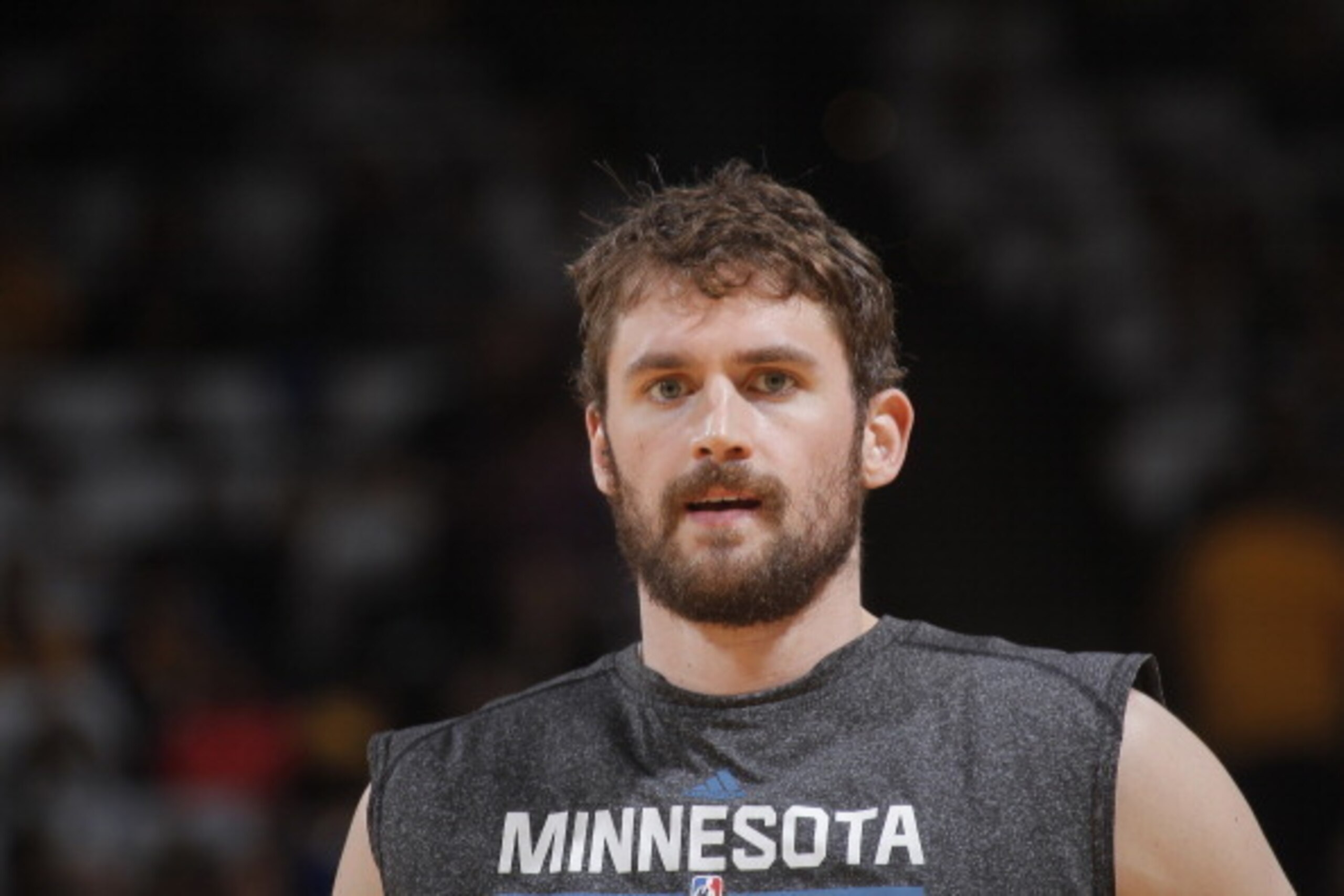 OAKLAND, CA - APRIL 14: Kevin Love #42 of the Minnesota Timberwolves during a game against the Golden State Warriors on April 14, 2014 at Oracle Arena in Oakland, California. NOTE TO USER: User expressly acknowledges and agrees that, by downloading and or