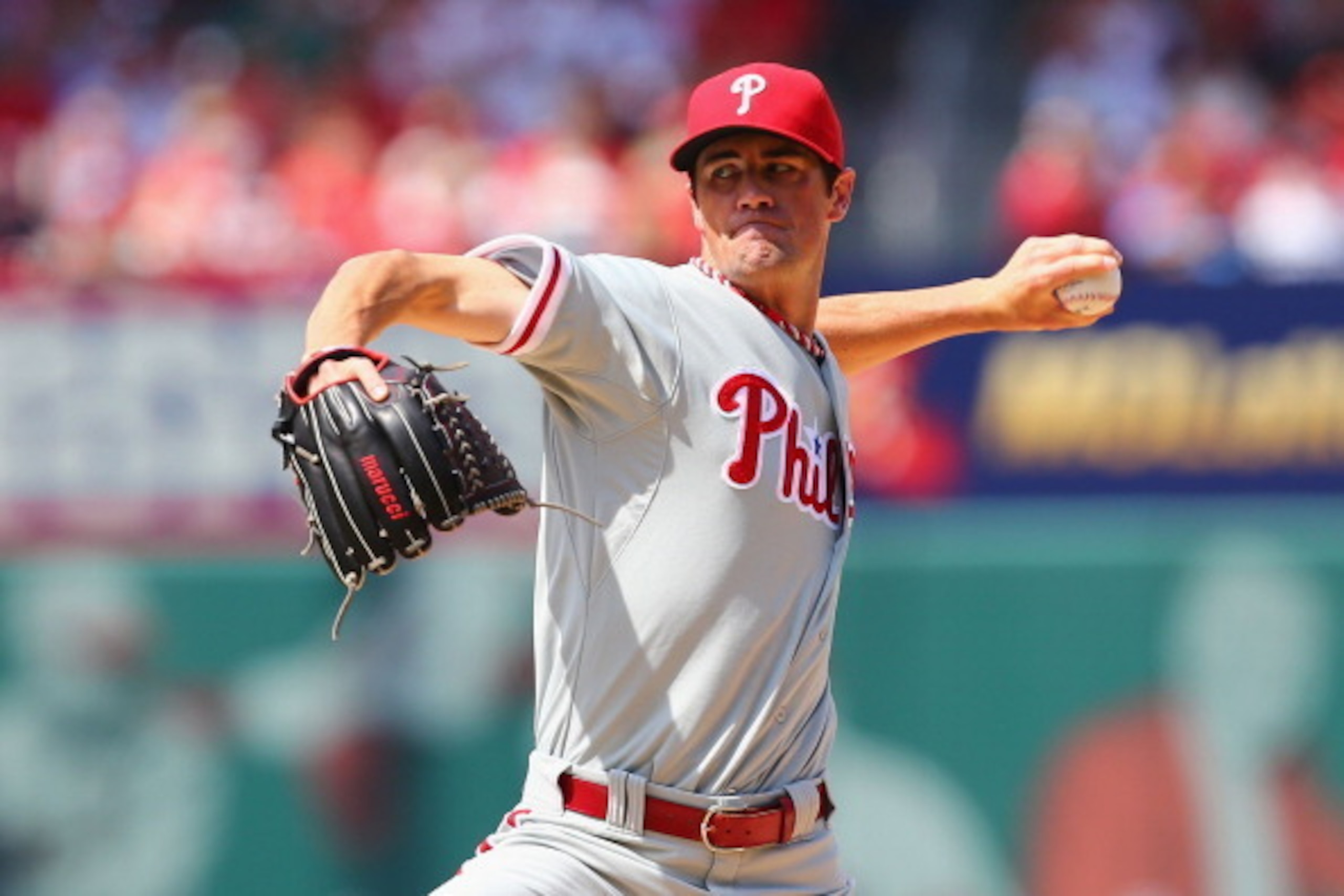 ST. LOUIS, MO - JUNE 21: Starter Cole Hamels #35 of the Philadelphia Phillies pitches against the St. Louis Cardinals in the second inning at Busch Stadium on June 21, 2014 in St. Louis, Missouri. (Photo by Dilip Vishwanat/Getty Images) ST. LOUIS, MO - JUNE 21: Starter Cole Hamels #35 of the Philadelphia Phillies pitches against the St. Louis Cardinals in the second inning at Busch Stadium on June 21, 2014 in St. Louis, Missouri. (Photo by Dilip Vishwanat/Getty Images)