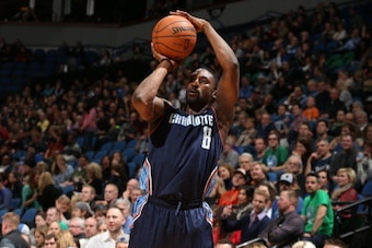 MINNEAPOLIS, MN - JANUARY 10: Ben Gordon #8 of the Charlotte Bobcats shoots the ball against the Minnesota Timberwolves during the game on January 10, 2014 at Target Center in Minneapolis, Minnesota. NOTE TO USER: User expressly acknowledges and agrees th