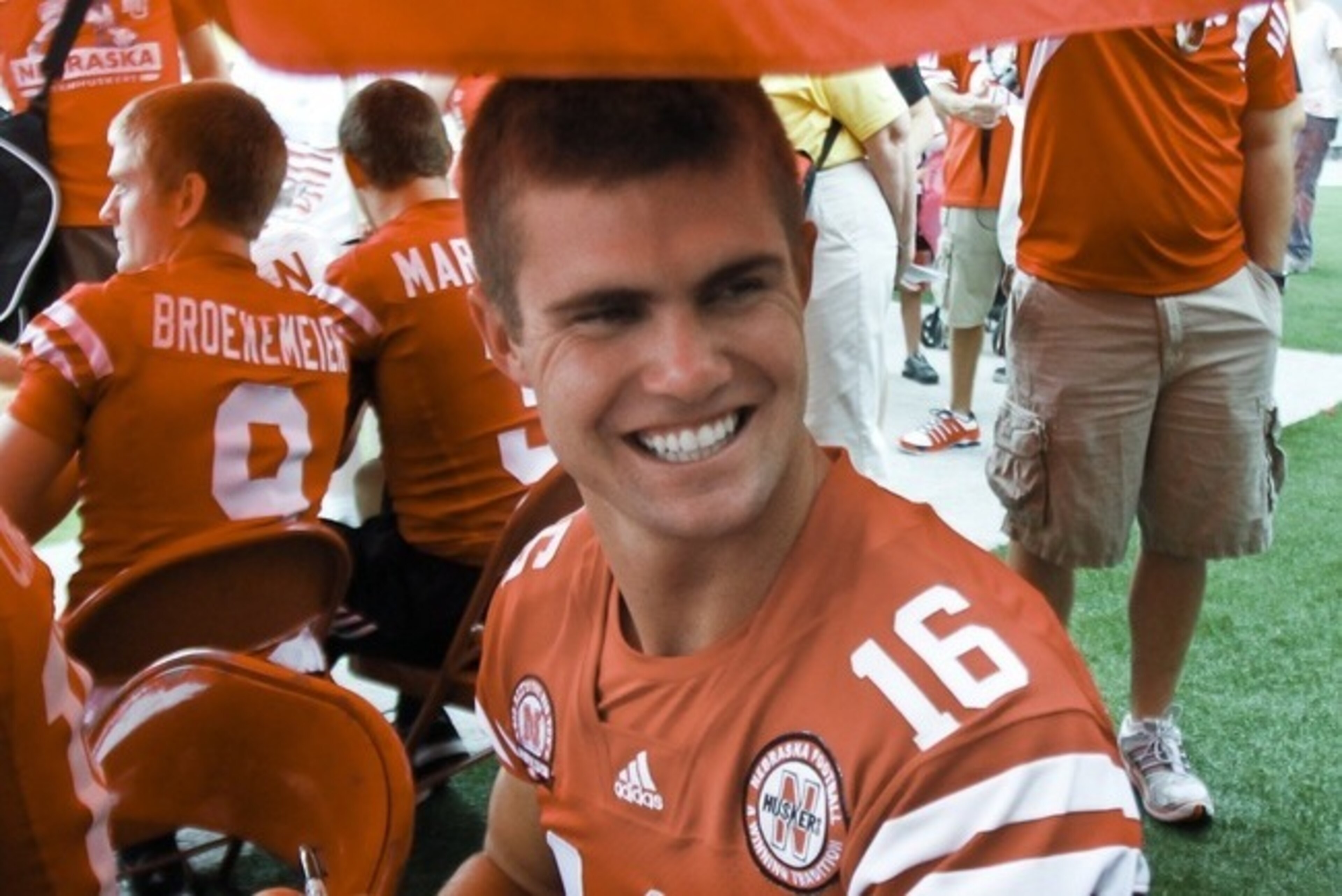 Bubba Starling at Nebraska's annual fan day, prior to choosing a professional baseball career. Bubba Starling at Nebraska's annual fan day, prior to choosing a professional baseball career.