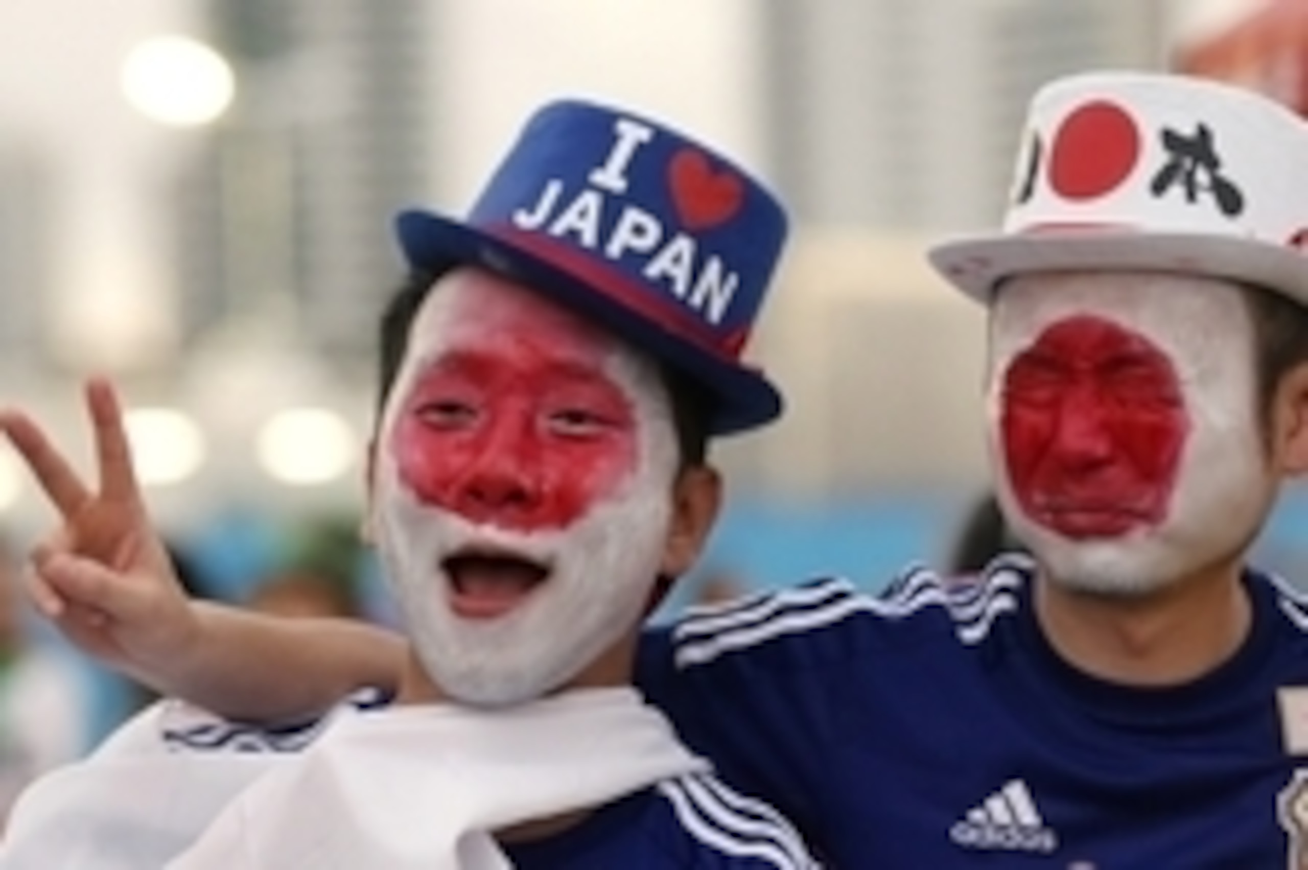 Jun 19, 2014; Natal, Rio Grande do Norte, BRAZIL; Japan fans outside Estadio das Dunas before their 2014 World Cup game against Greece. Mandatory Credit: Winslow Townson-USA TODAY Sports