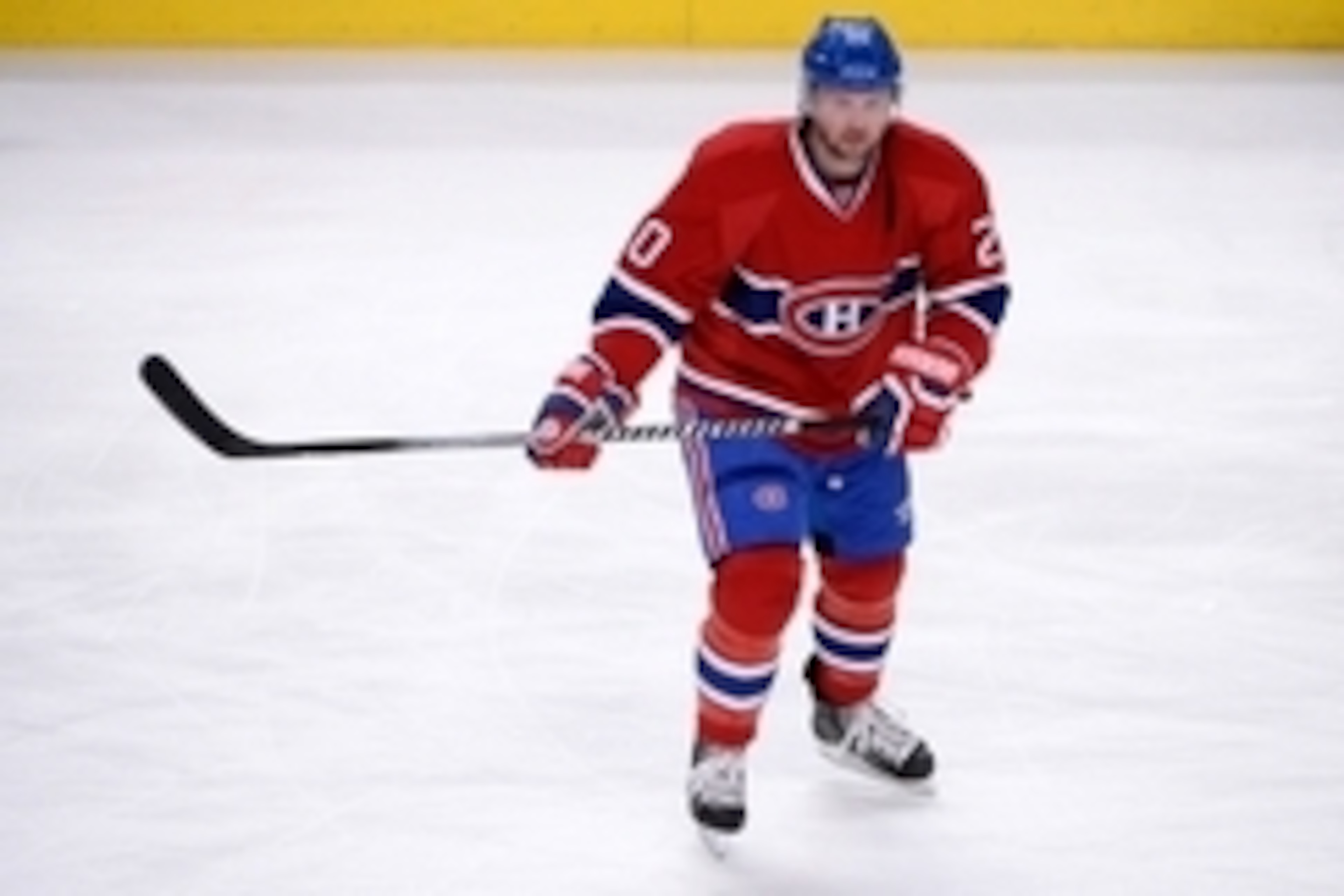 Apr 10, 2014; Montreal, Quebec, CAN; Montreal Canadiens forward Thomas Vanek (20) skates before the game against the New York Islanders at the Bell Centre. The New YorkIslanders defeated the Montreal Canadiens 2-0. Mandatory Credit: Eric Bolte-USA TODAY Apr 10, 2014; Montreal, Quebec, CAN; Montreal Canadiens forward Thomas Vanek (20) skates before the game against the New York Islanders at the Bell Centre. The New YorkIslanders defeated the Montreal Canadiens 2-0. Mandatory Credit: Eric Bolte-USA TODAY