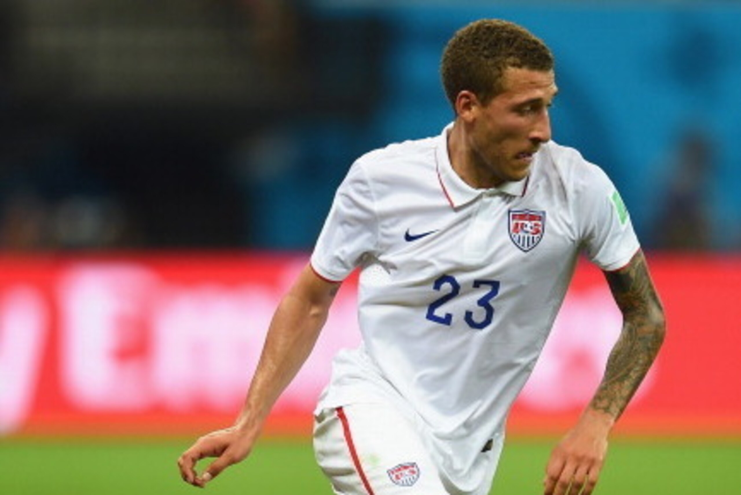 MANAUS, BRAZIL - JUNE 22:  Fabian Johnson of the United States controls the ball during the 2014 FIFA World Cup Brazil Group G match between the United States and Portugal at Arena Amazonia on June 22, 2014 in Manaus, Brazil.  (Photo by Christopher Lee/Ge