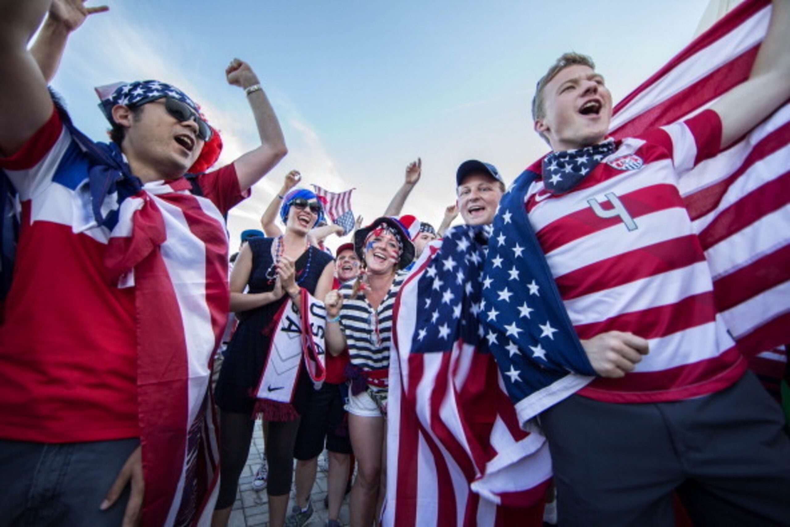 MANAUS, BRAZIL - JUNE 22: Fans arrive before the Group G match between USA v Portugal at Arena Amazonas on June 22, 2014 in Manaus, Brazil. (Photo by Bruno Zanardo/Getty Images)