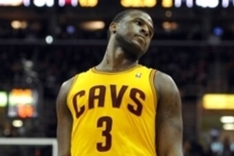 Apr 12, 2014; Cleveland, OH, USA; Cleveland Cavaliers guard Dion Waiters (3) reacts in the second quarter against the Brooklyn Nets at Quicken Loans Arena. Mandatory Credit: David Richard-USA TODAY Sports