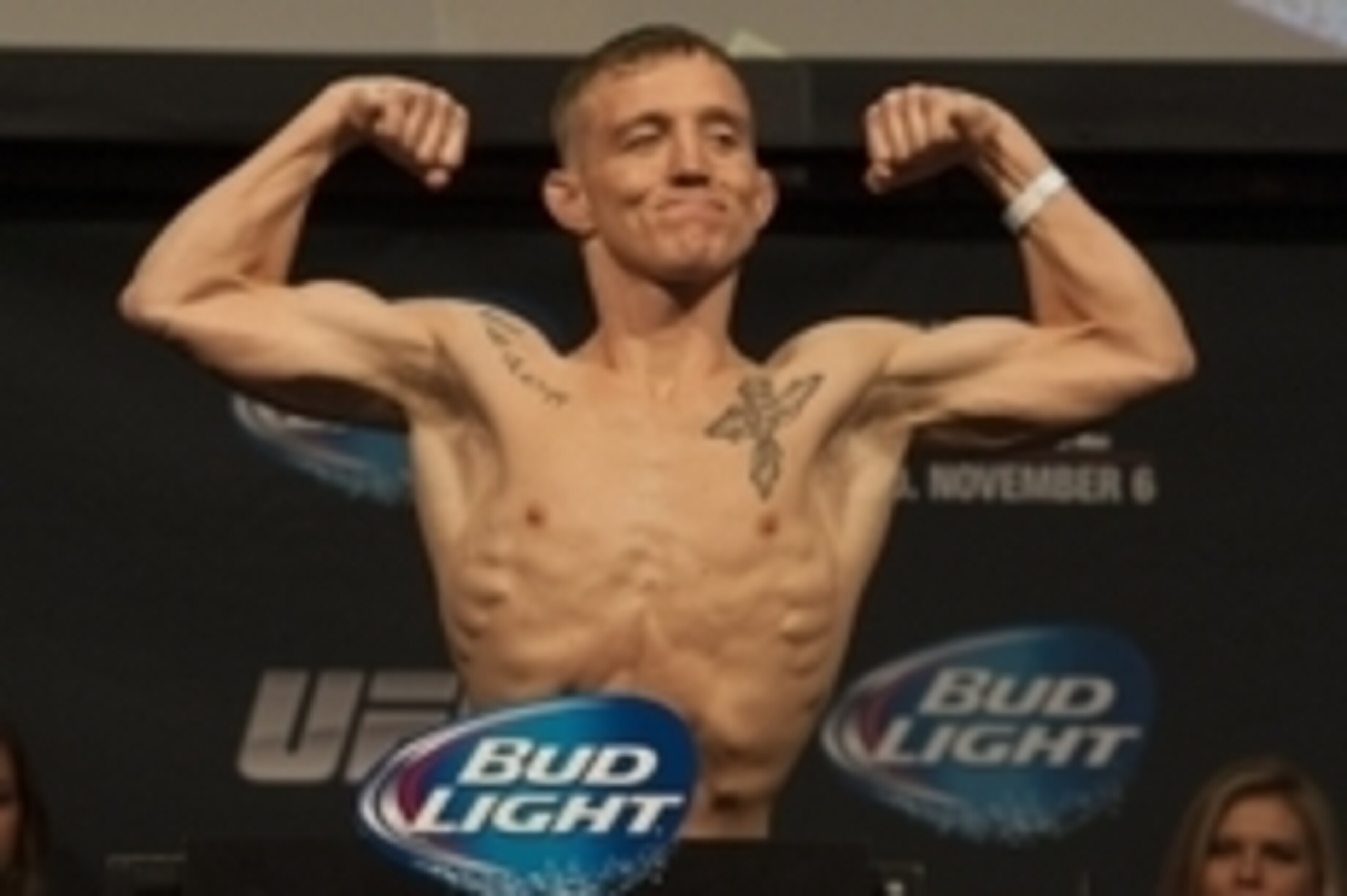 Nov 5, 2013; Fort Campbell, KY, USA; Colton Smith during the weigh-in for UFC-Fight for the Troops at Fort Campbell. Mandatory Credit: Joshua Lindsey-USA TODAY Sports