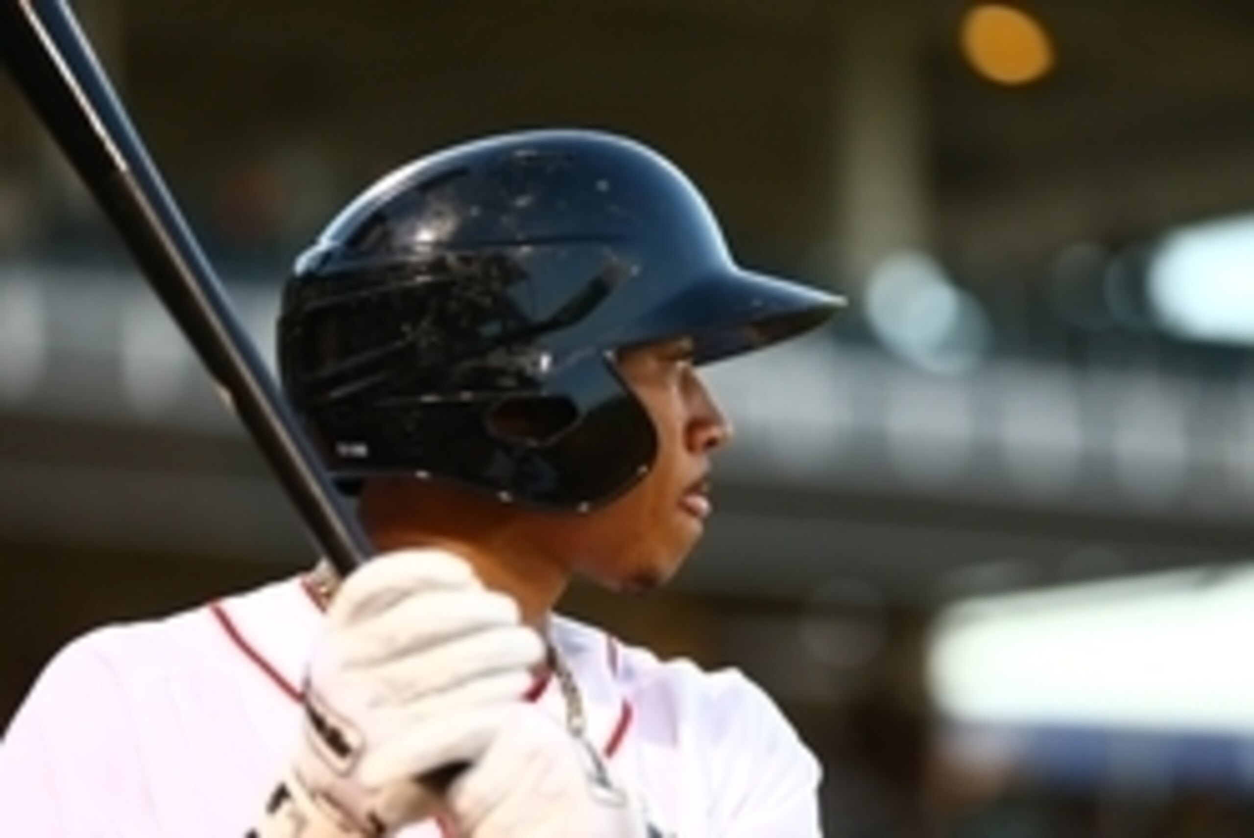 Nov 2, 2013; Surprise, AZ, USA; Boston Red Sox infielder Mookie Betts against the East during the Fall Stars Game at Surprise Stadium. Mandatory Credit: Mark J. Rebilas-USA TODAY Sports