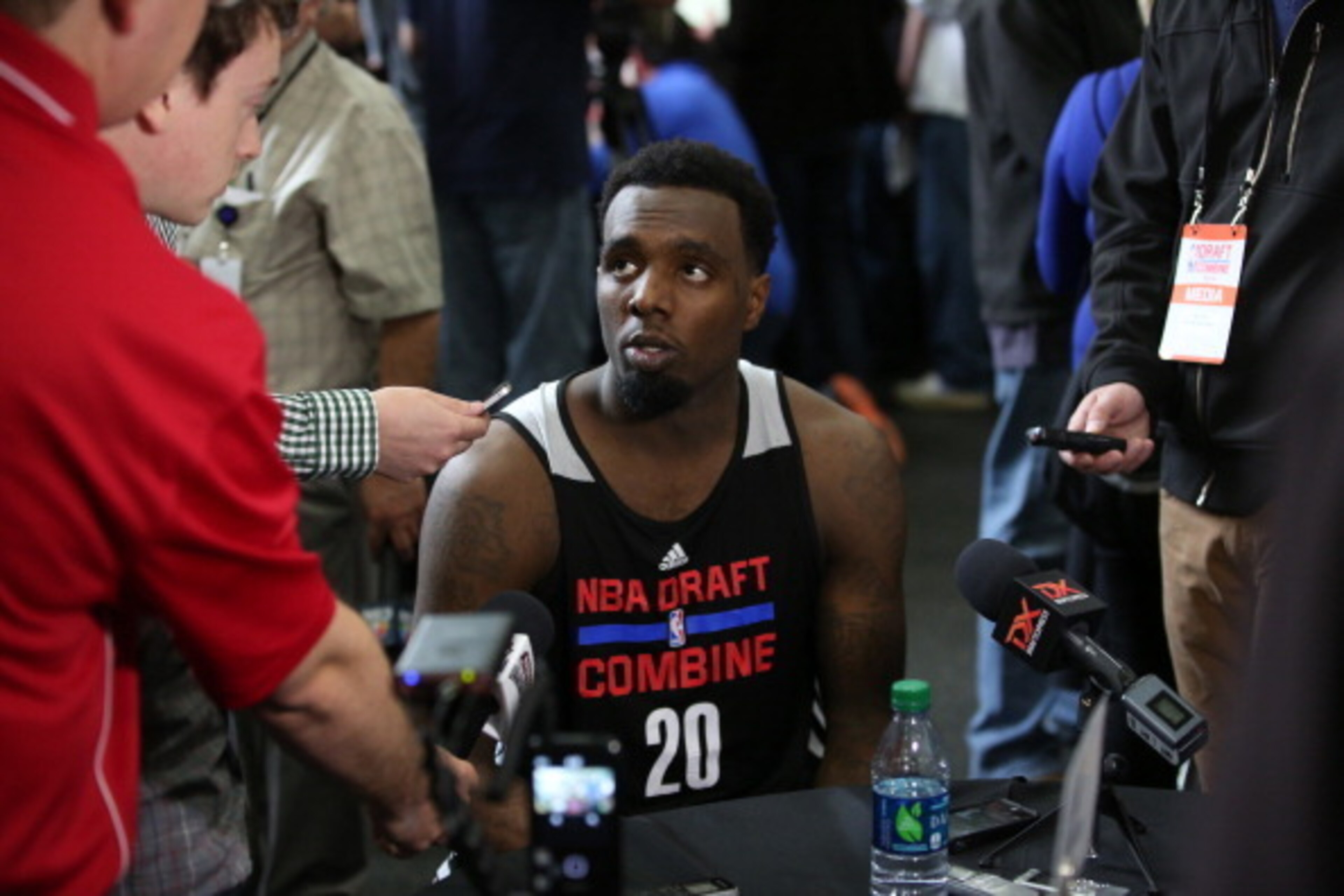 CHICAGO, IL - May 15:  NBA draft prospect P.J. Hairston participates in media circuit during the 2014 Draft Combine on May 15, 2014 at Quest Multisport in Chicago, Illinois. NOTE TO USER:  User expressly acknowledges and agrees that, by downloading and or