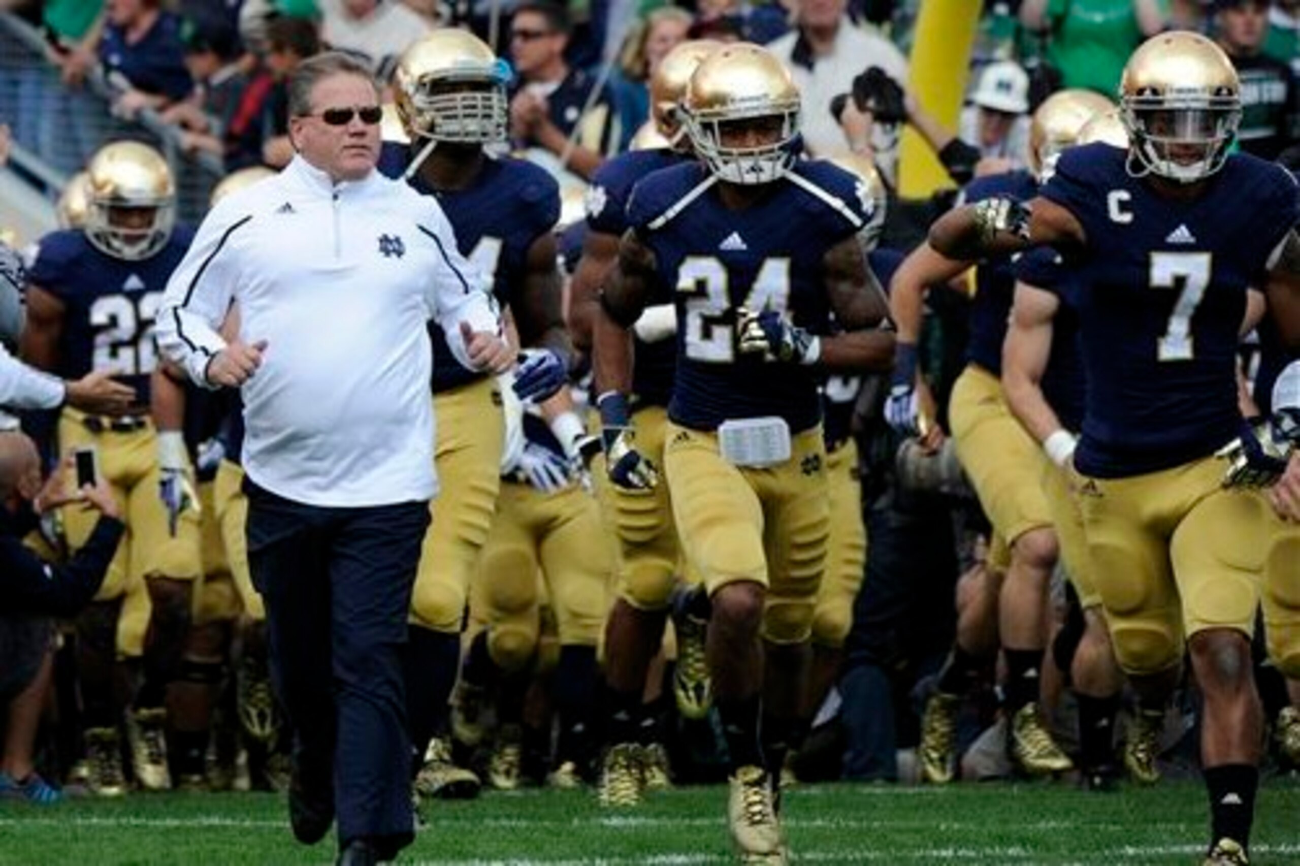 Notre Dame head coach Brian Kelly