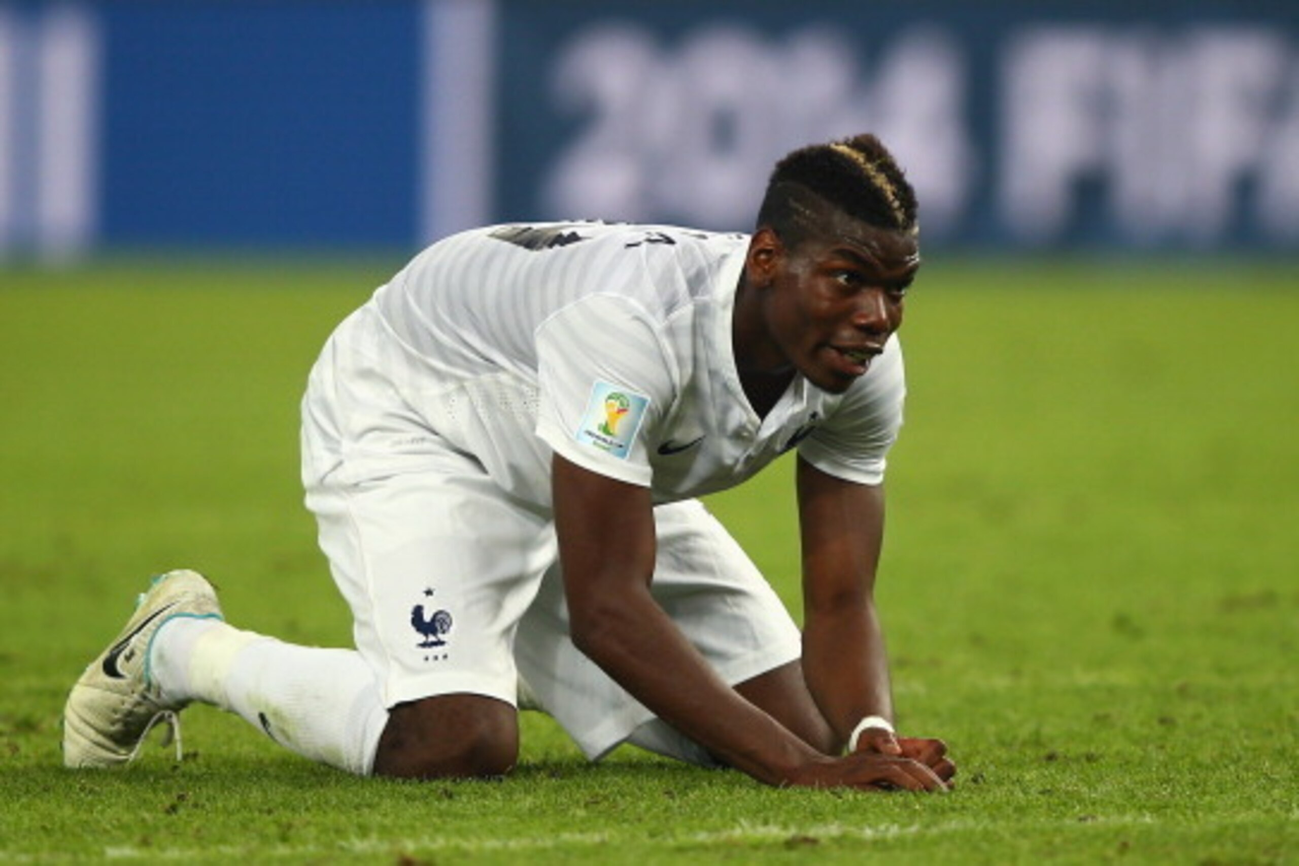 RIO DE JANEIRO, BRAZIL - JUNE 25:  Paul Pogba of France reacts after a missed chance during the 2014 FIFA World Cup Brazil Group E match between Ecuador and France at Maracana on June 25, 2014 in Rio de Janeiro, Brazil.  (Photo by Clive Rose/Getty Images)