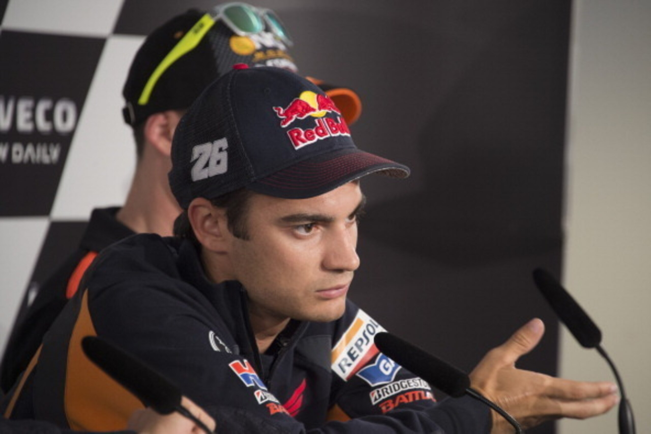 ASSEN, NETHERLANDS - JUNE 25: Dani Pedrosa of Spain and Repsol Honda Team speaks during the press conference during the MotoGP Netherlands - Preview at on June 25, 2014 in Assen, Netherlands. (Photo by Mirco Lazzari gp/Getty Images) ASSEN, NETHERLANDS - JUNE 25: Dani Pedrosa of Spain and Repsol Honda Team speaks during the press conference during the MotoGP Netherlands - Preview at on June 25, 2014 in Assen, Netherlands. (Photo by Mirco Lazzari gp/Getty Images)
