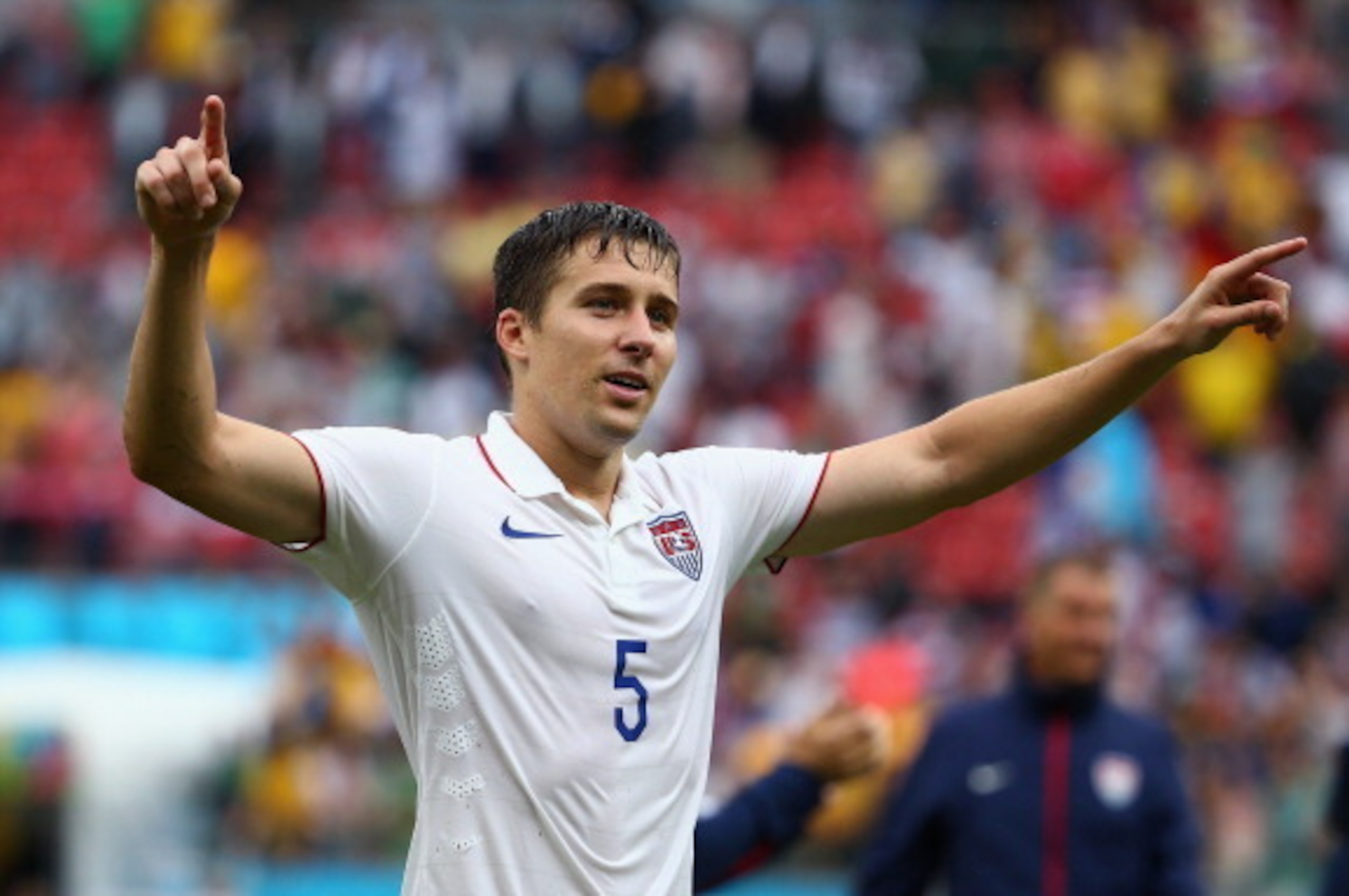 RECIFE, BRAZIL - JUNE 26: Matt Besler of the United States acknowledges the fans after losing to Germany 1-0 during the 2014 FIFA World Cup Brazil group G match between the United States and Germany at Arena Pernambuco on June 26, 2014 in Recife, Brazil. RECIFE, BRAZIL - JUNE 26: Matt Besler of the United States acknowledges the fans after losing to Germany 1-0 during the 2014 FIFA World Cup Brazil group G match between the United States and Germany at Arena Pernambuco on June 26, 2014 in Recife, Brazil.