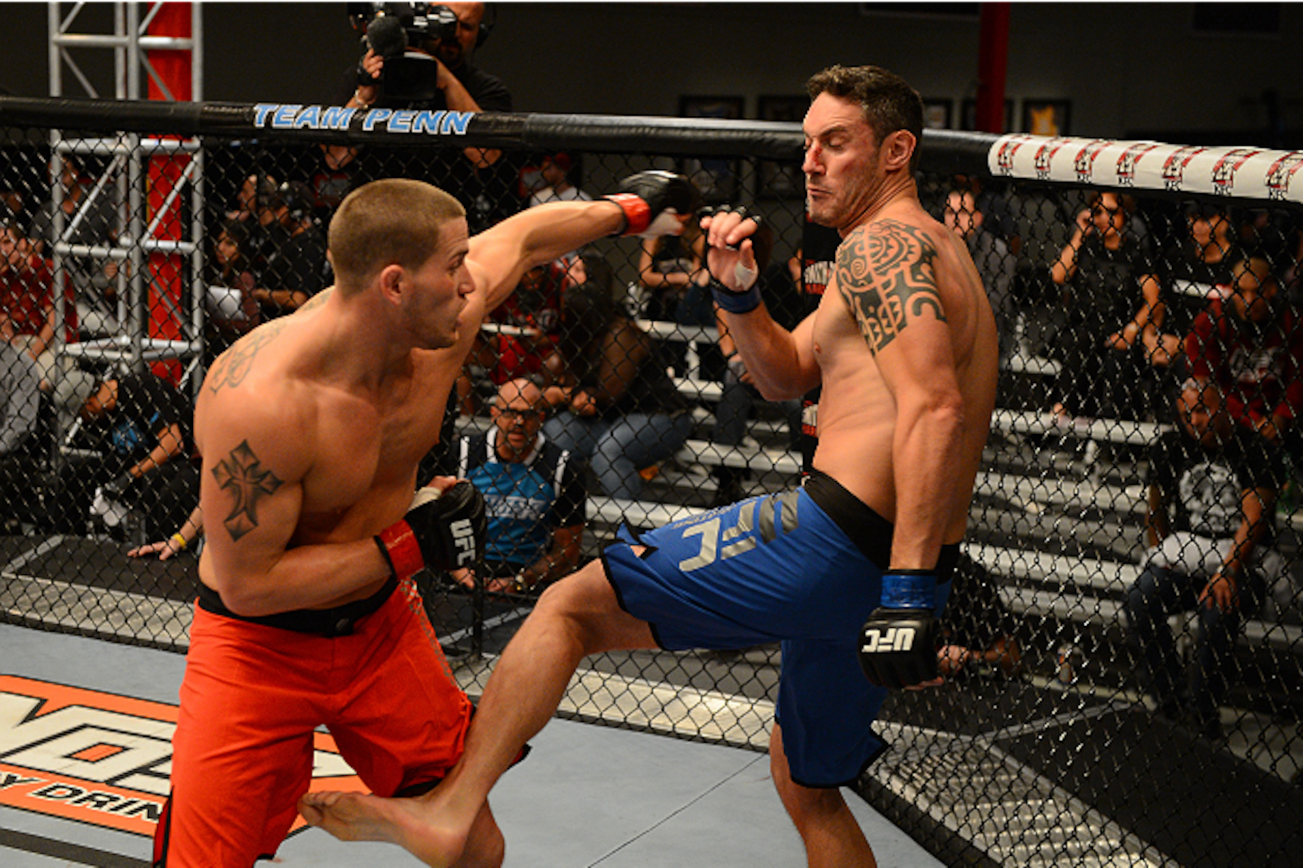 Josh Stansbury punches Chris Fields during 'The Ultimate Fighter' Season 19. Josh Stansbury punches Chris Fields during 'The Ultimate Fighter' Season 19.
