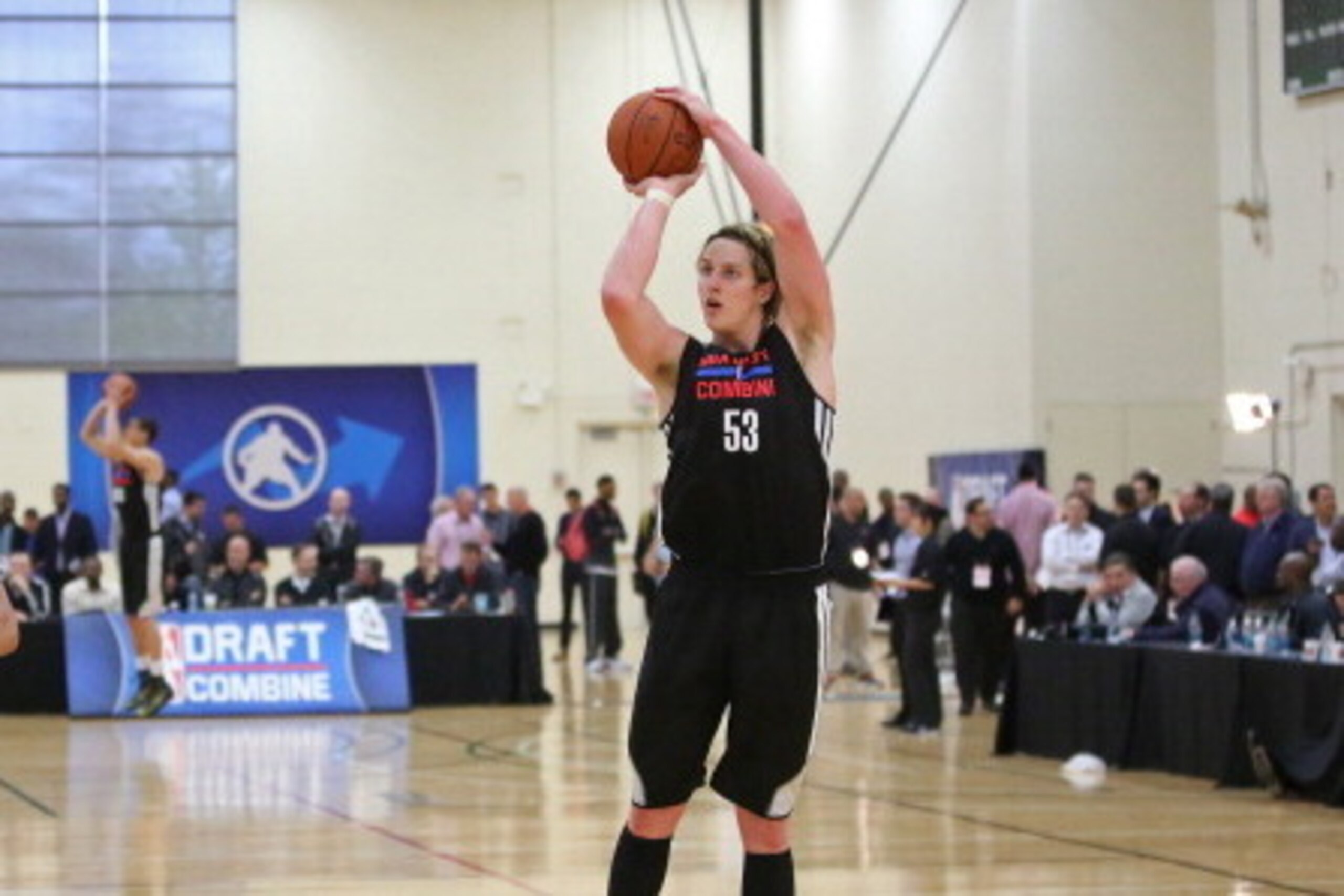 CHICAGO, IL - May 15:  NBA draft prospect Cameron Bairstow participates in drills during the 2014 Draft Combine on May 15, 2014 at Quest Multisport in Chicago, Illinois. NOTE TO USER:  User expressly acknowledges and agrees that, by downloading and or usi