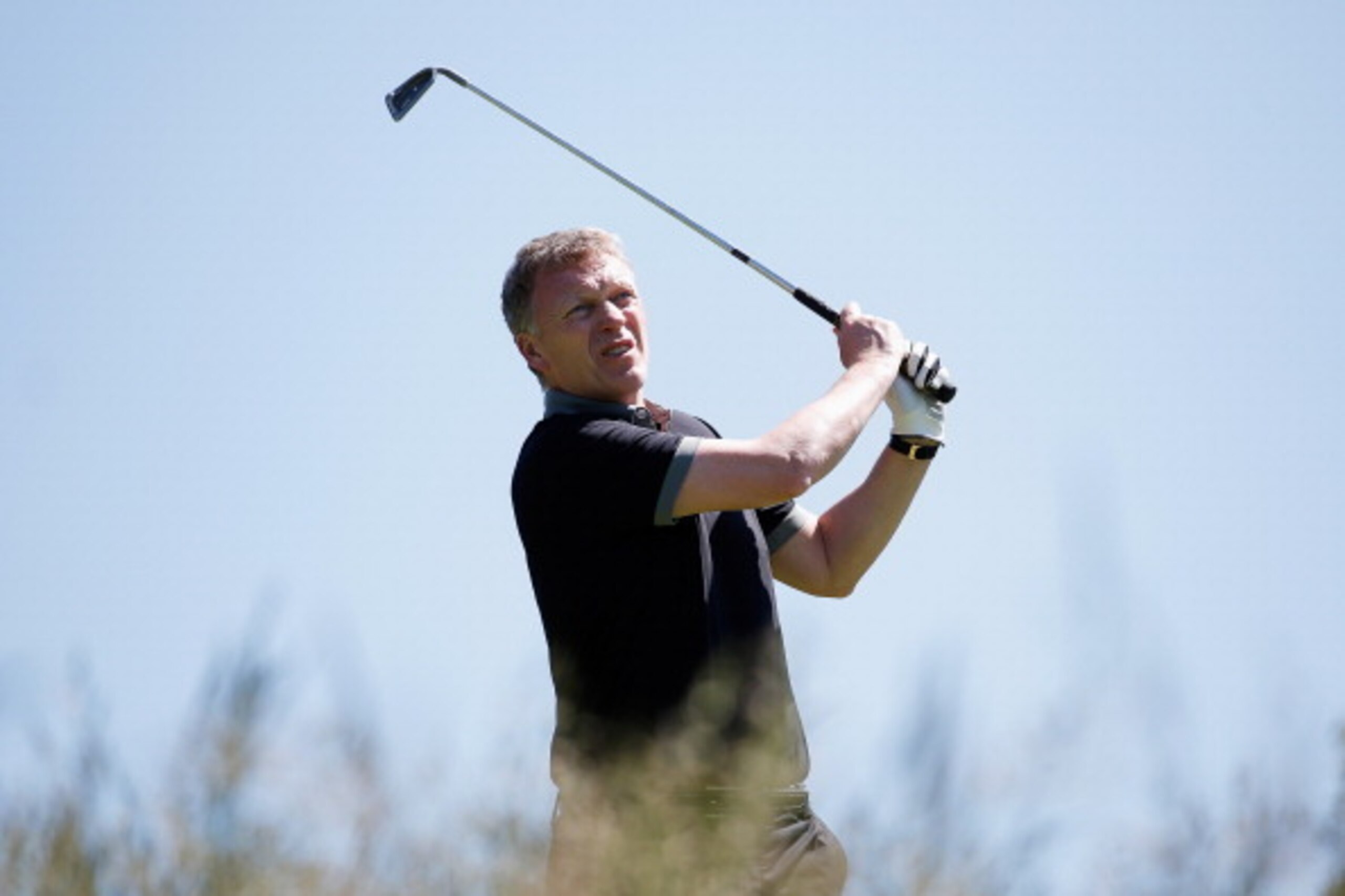 GIRONA, SPAIN - MAY 14:  Former Manchester United Manager, David Moyes looks on after he hits a tee shot during the Open de Espana ProAm at PGA Catalunya Resort on May 14, 2014 in Girona, Spain.  (Photo by Dean Mouhtaropoulos/Getty Images)