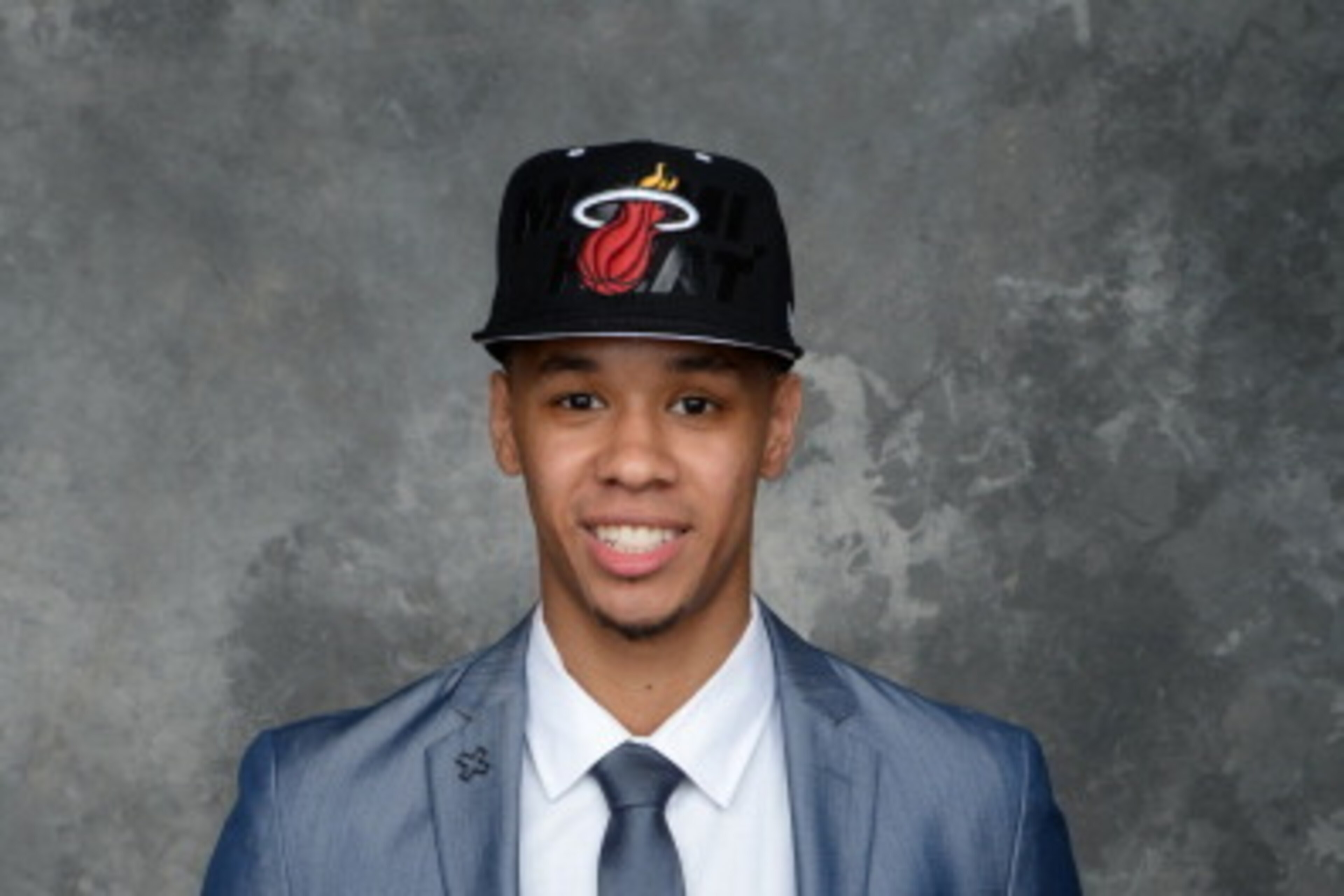 BROOKLYN, NY - JUNE 26:   Shabazz Napier, aquired by the Miami Heat via trade, poses for a portrait during the 2014 NBA Draft at the Barclays Center on June 26, 2014 in the Brooklyn borough of New York City. NOTE TO USER: User expressly acknowledges and a