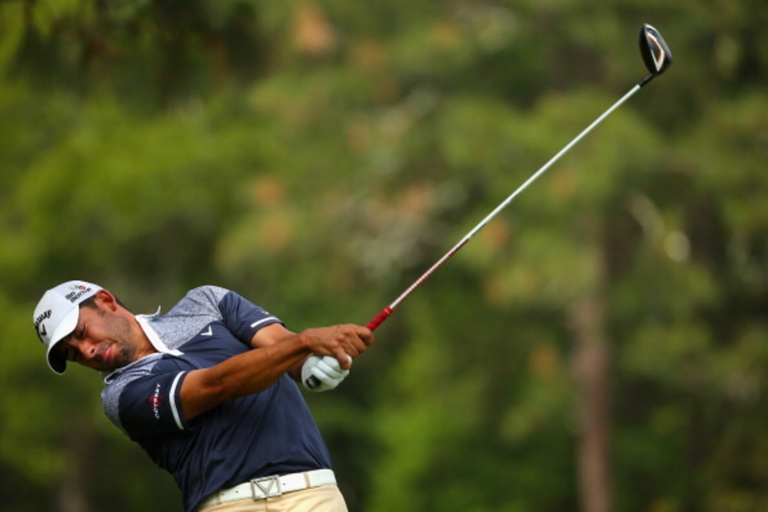 PINEHURST, NC - JUNE 12:  Pablo Larrazabal of Spain hits his tee shot on the second hole during the first round of the 114th U.S. Open at Pinehurst Resort & Country Club, Course No. 2 on June 12, 2014 in Pinehurst, North Carolina.  (Photo by Mike Ehrmann/