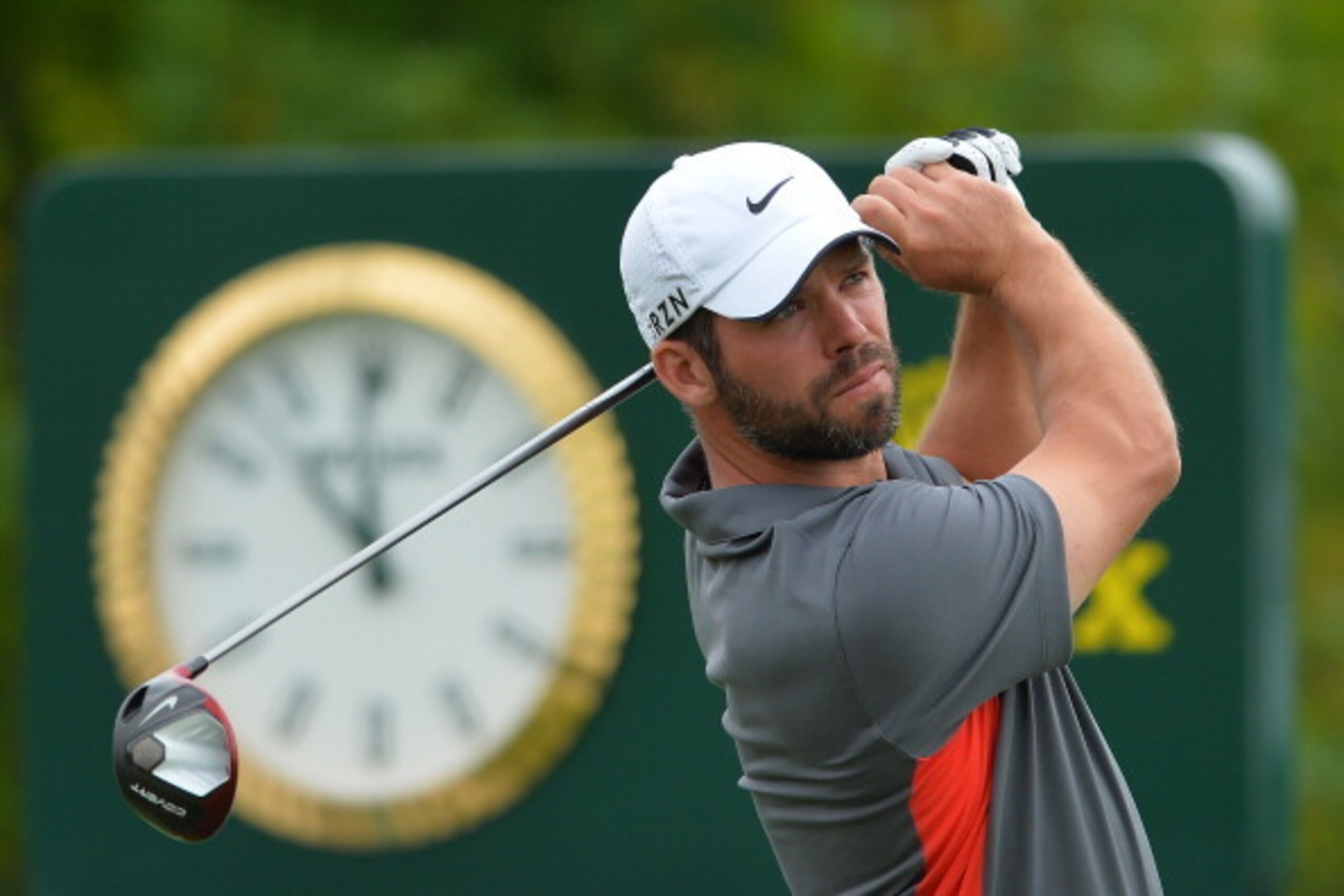 COLOGNE, GERMANY - JUNE 28: Paul Casey of England   watches his drive on the 18th tee during the third round of the BMW International Open at Golf Club Gut Larchenhof on June 28, 2014 in Cologne, Germany. (Photo by Mark Runnacles/Getty Images)