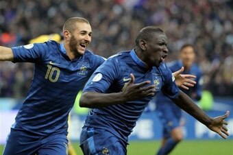 Mamadou Sakho scored twice to beat Ukraine