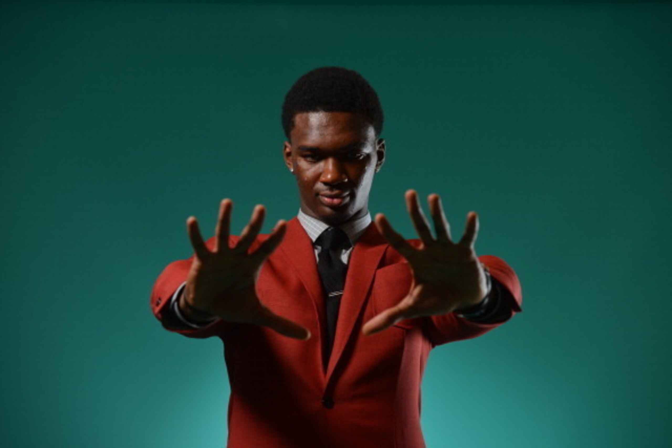 NEW YORK - JUNE 25: NBA Draft Prospect Noah Vonleh,  poses for portraits during media availability as part of the 2014 NBA Draft on June 25, 2014 at the Westin Times Square in New York City. NOTE TO USER: User expressly acknowledges and agrees that, by do