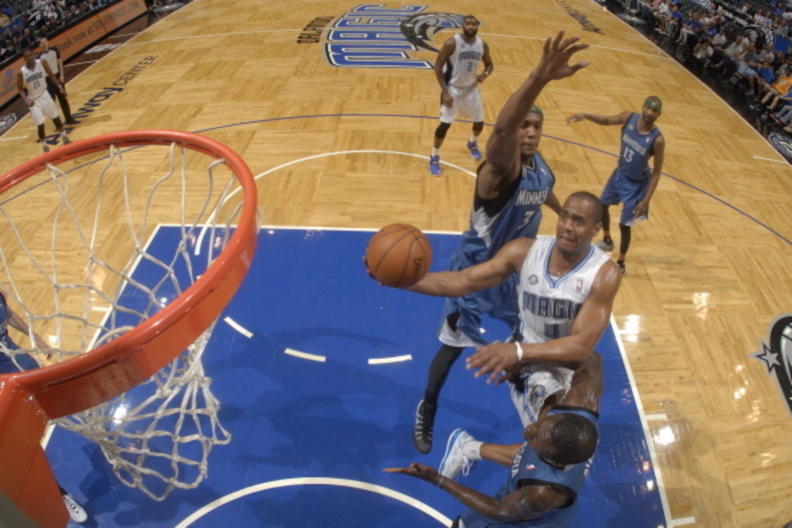 ORLANDO, FL - APRIL 5: Arron Afflalo #4 of the Orlando Magic shoots against the Minnesota Timberwolves on April 5, 2014 at Amway Center in Orlando, Florida. NOTE TO USER: User expressly acknowledges and agrees that, by downloading and or using this photog
