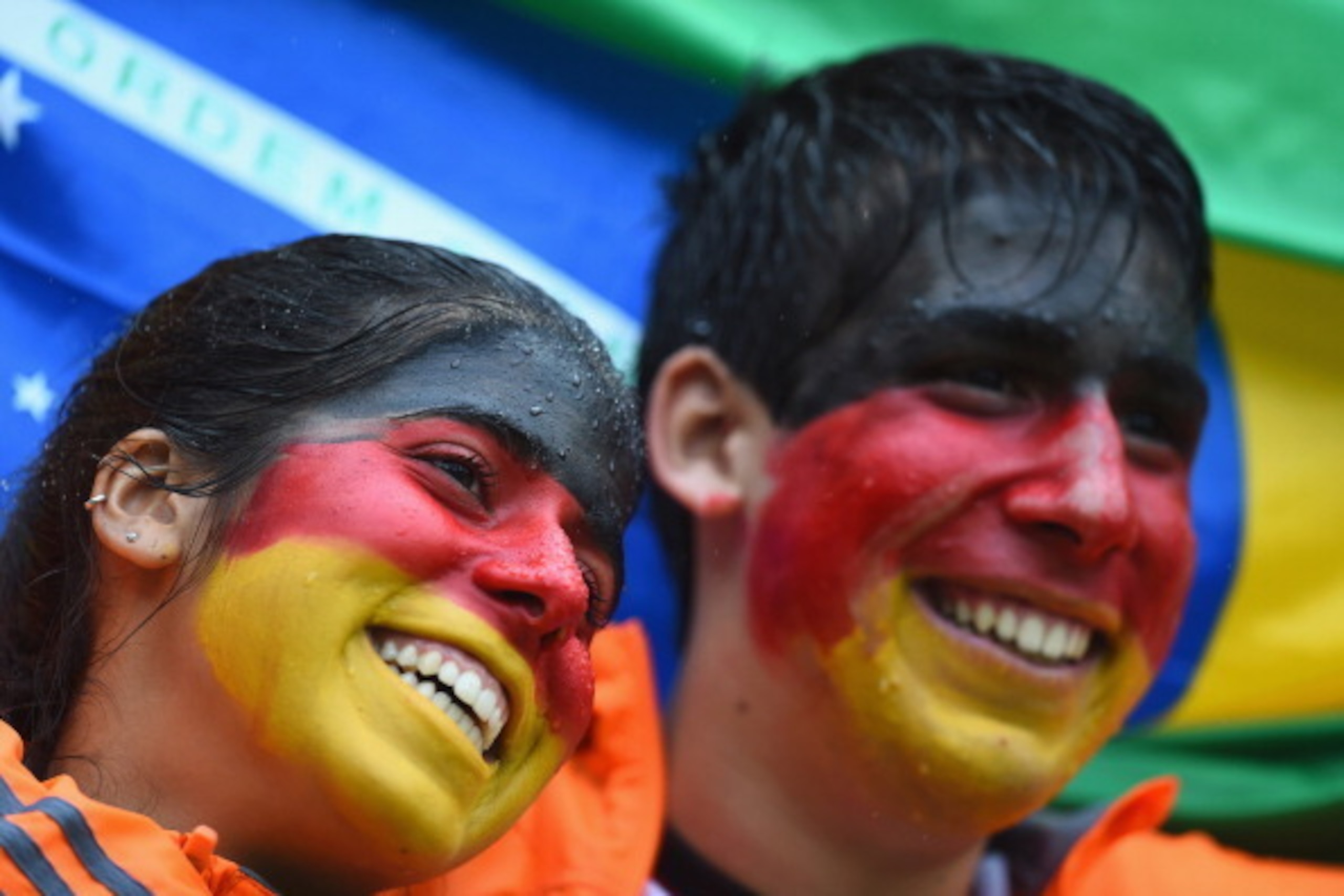 RECIFE, BRAZIL - JUNE 26: Germany fans look on during the 2014 FIFA World Cup Brazil group G match between the United States and Germany at Arena Pernambuco on June 26, 2014 in Recife, Brazil. (Photo by Jamie McDonald/Getty Images) RECIFE, BRAZIL - JUNE 26: Germany fans look on during the 2014 FIFA World Cup Brazil group G match between the United States and Germany at Arena Pernambuco on June 26, 2014 in Recife, Brazil. (Photo by Jamie McDonald/Getty Images)