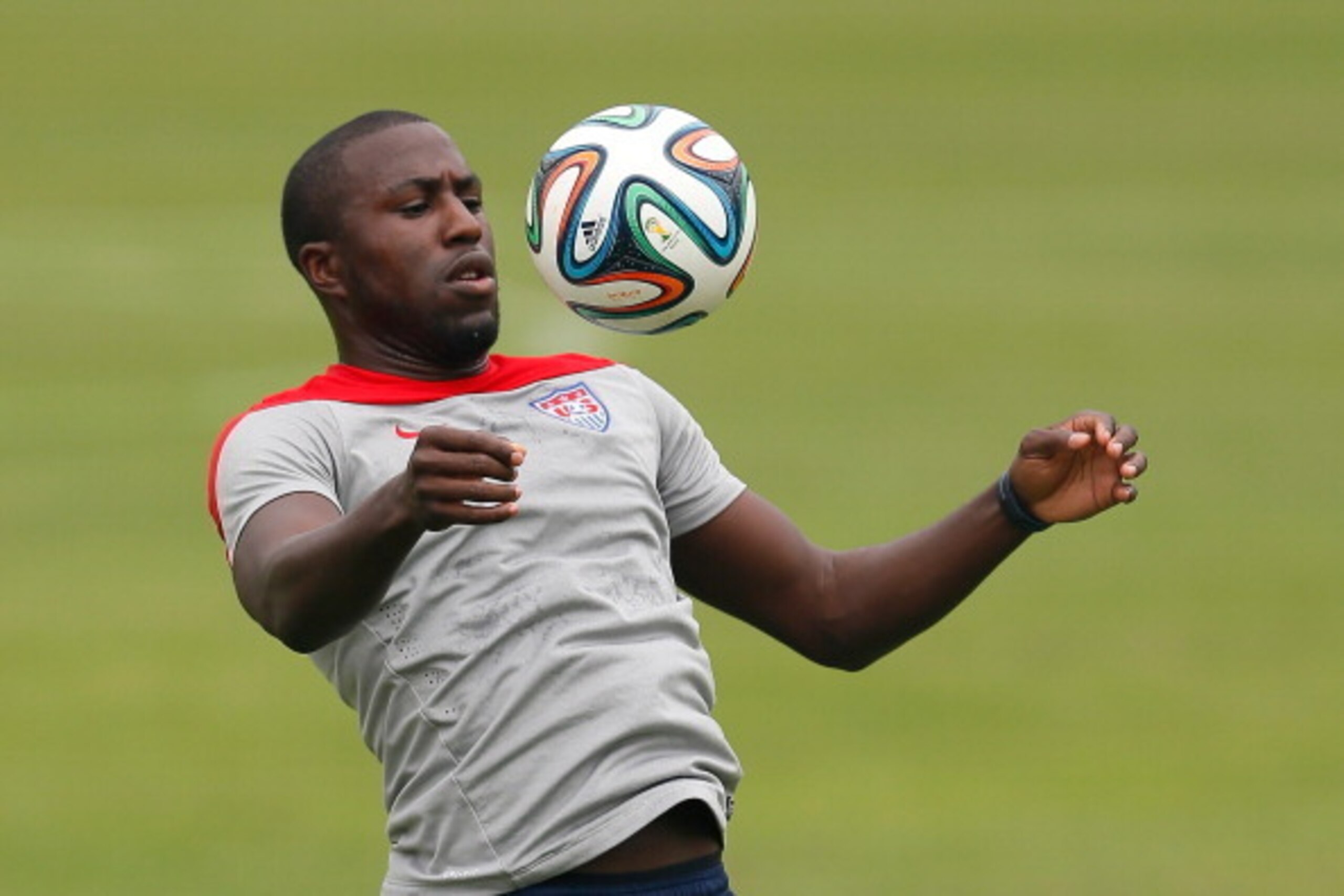 SAO PAULO, BRAZIL - JUNE 11: Jozy Altidore of the United States runs drills during their training session at Sao Paulo FC on June 11, 2014 in Sao Paulo, Brazil. (Photo by Kevin C. Cox/Getty Images) SAO PAULO, BRAZIL - JUNE 11: Jozy Altidore of the United States runs drills during their training session at Sao Paulo FC on June 11, 2014 in Sao Paulo, Brazil. (Photo by Kevin C. Cox/Getty Images)