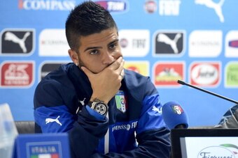 RIO DE JANEIRO, BRAZIL - JUNE 10:  Lorenzo Insigne of Italy during press conference on June 10, 2014 in Rio de Janeiro, Brazil.  (Photo by Claudio Villa/Getty Images)