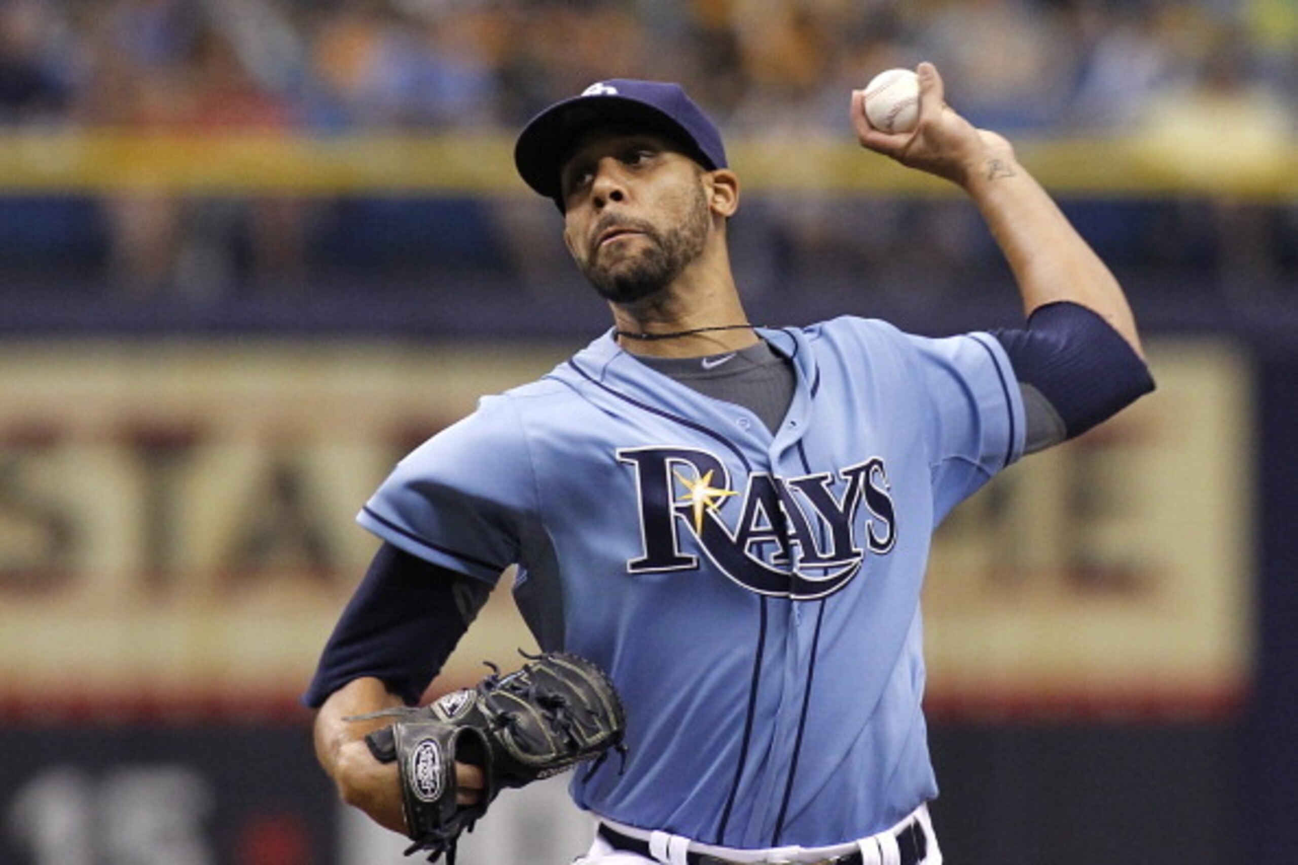 ST. PETERSBURG, FL - JUNE 25:  David Price #14 of the Tampa Bay Rays pitches during the first inning of a game against the Pittsburgh Pirates on June 25, 2014 at Tropicana Field in St. Petersburg, Florida.  (Photo by Brian Blanco/Getty Images)
