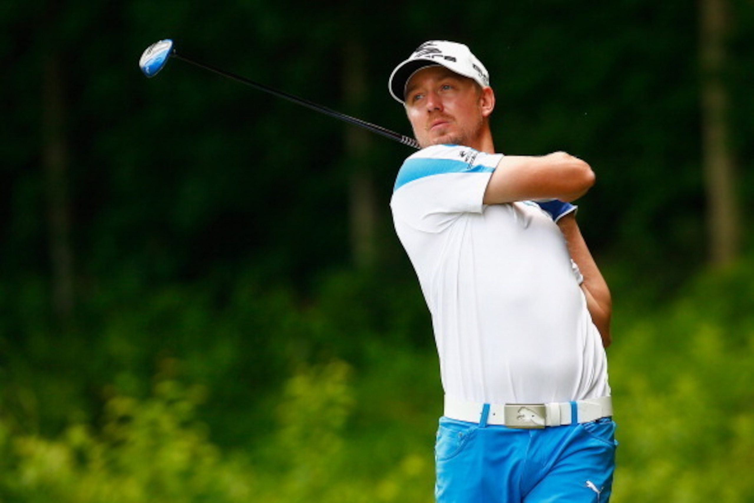 CROMWELL, CT - JUNE 19:  Jonas Blixt of Sweden watches his tee shot on the 15th hole during the first round of the Travelers Championship golf tournament at the TPC River Highlands on June 19, 2014 in Cromwell, Connecticut.  (Photo by Jared Wickerham/Gett